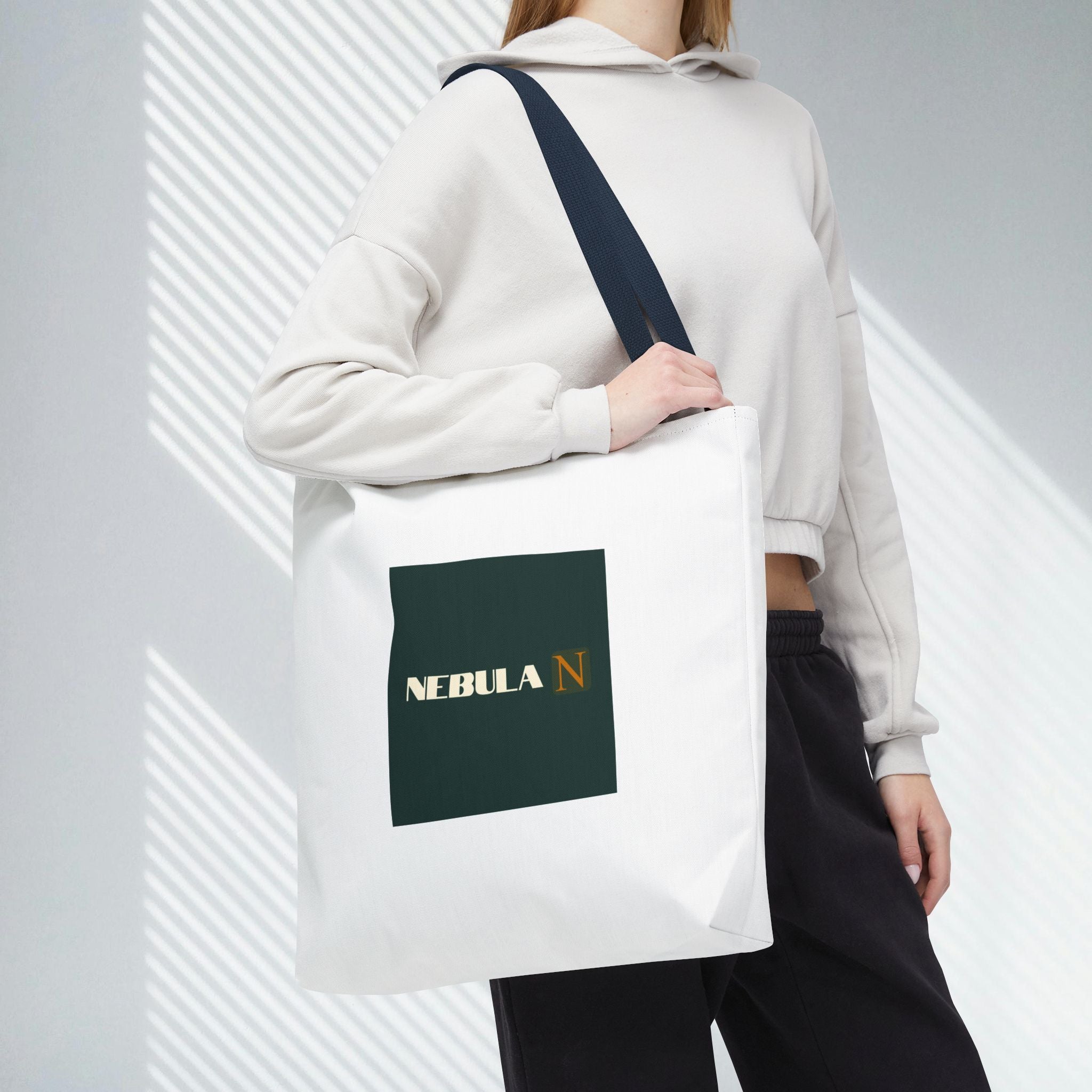 Nebula Line Tote Bag — Green Square Monogram Eco Tote