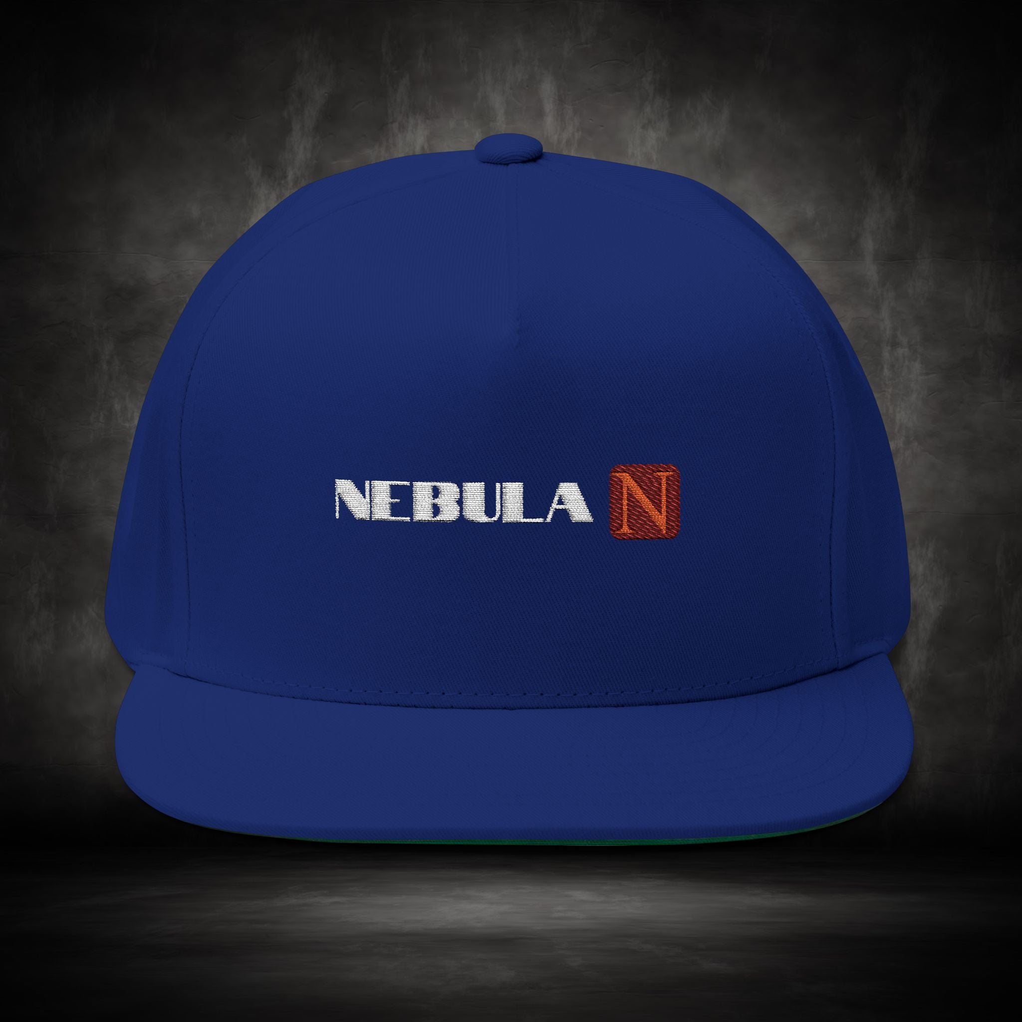 Nebula Line Flat Bill Cap - Embroidered Snapback Hat