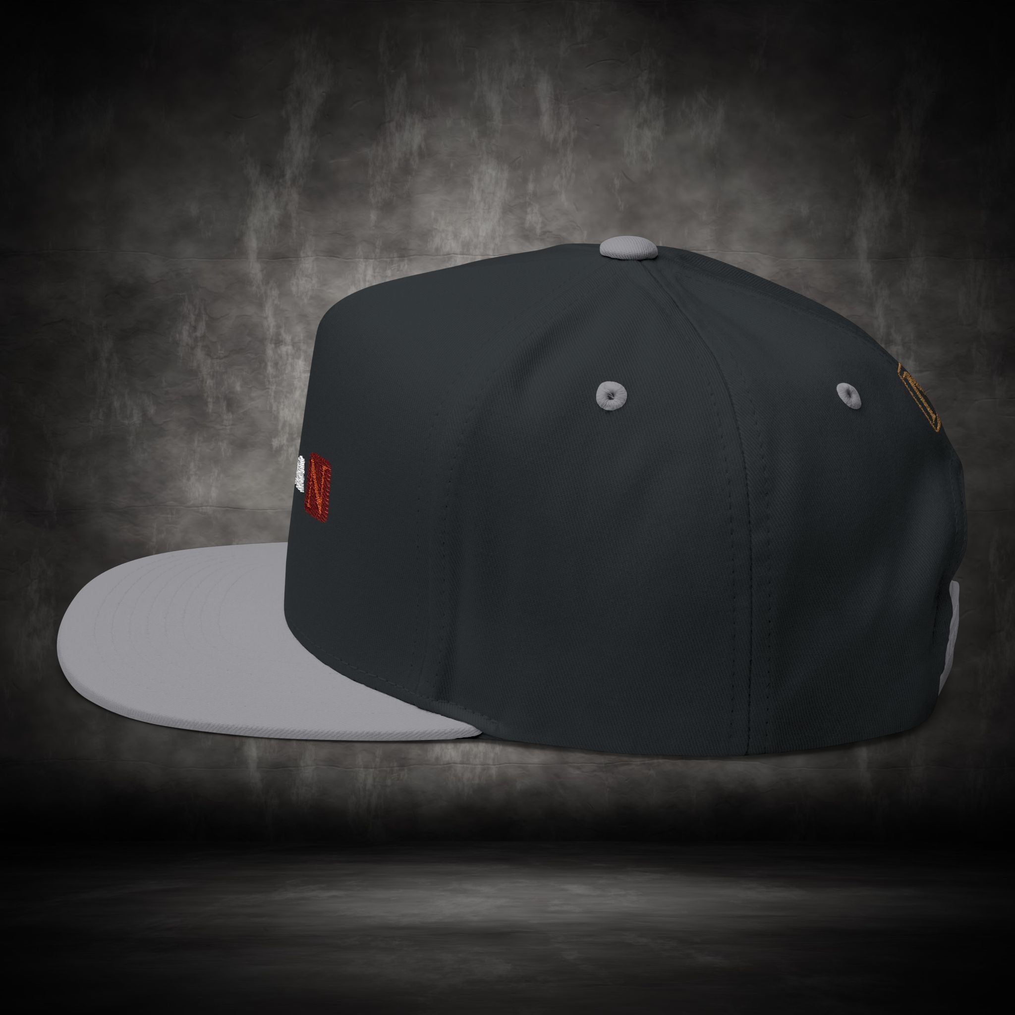 Nebula Line Flat Bill Cap - Embroidered Snapback Hat