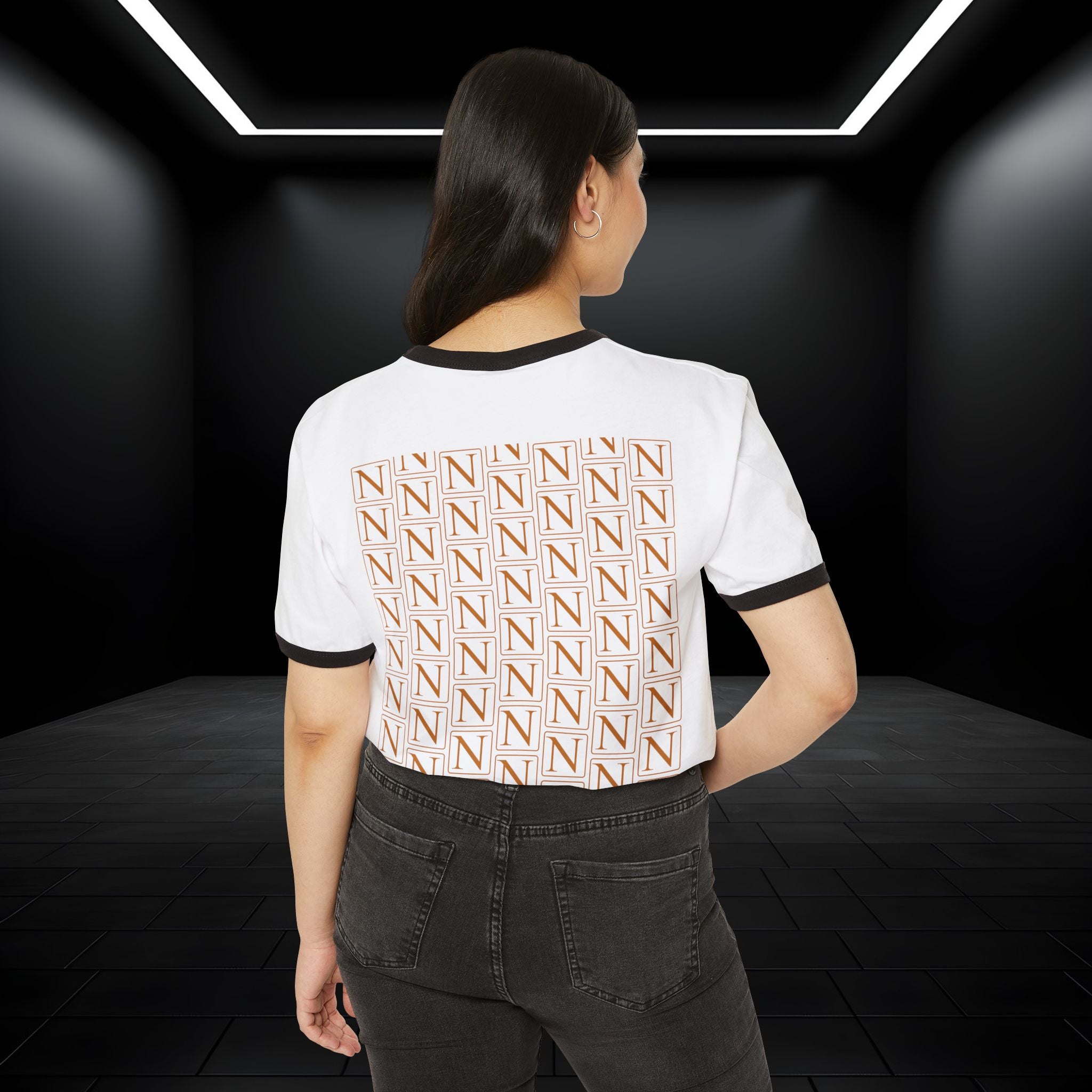 Nebula Line Retro Ringer Crewneck T-Shirt