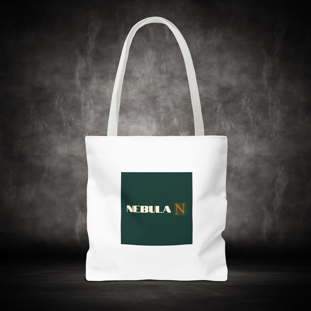 Nebula Line Tote Bag — Green Square Monogram Eco Tote
