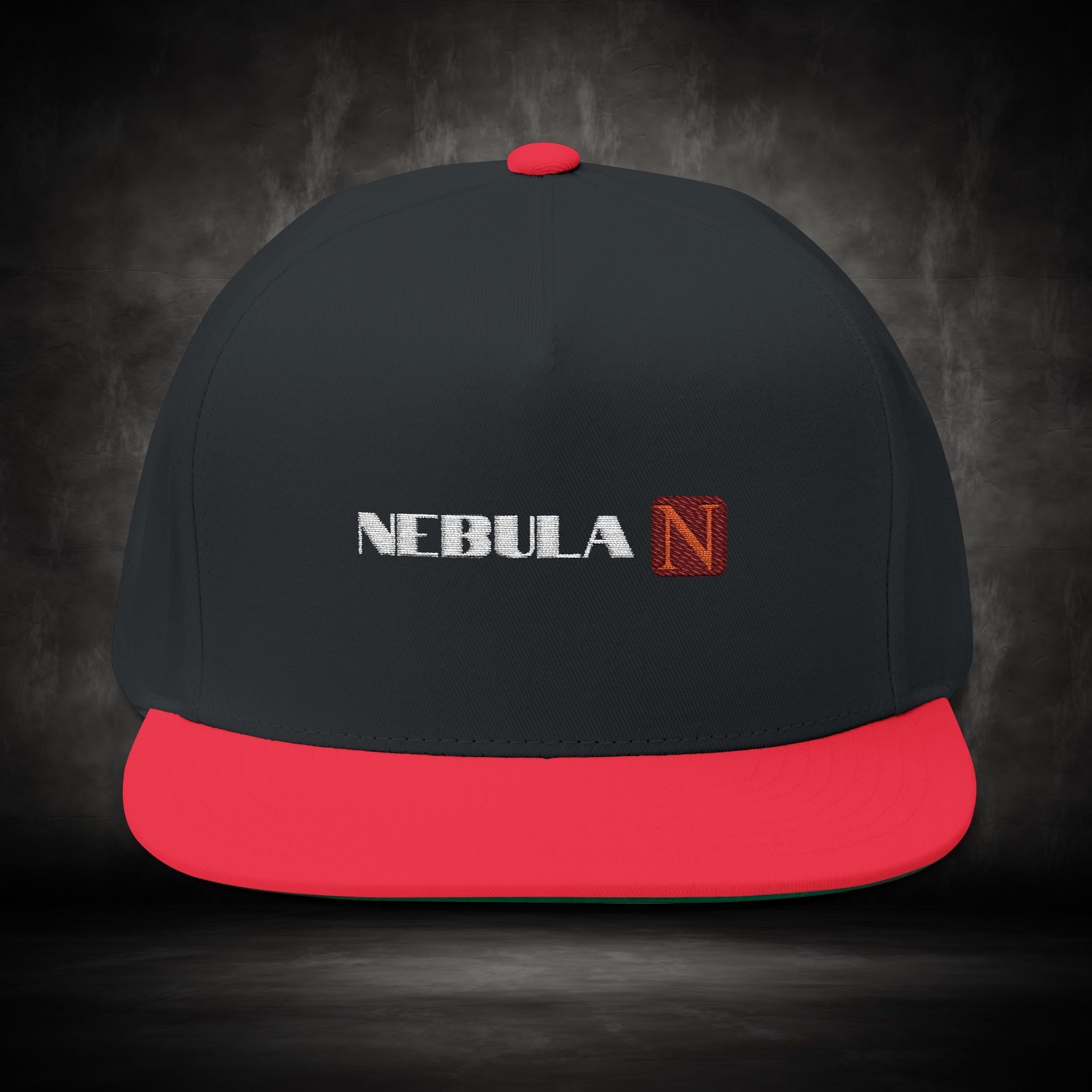 Nebula Line Flat Bill Cap - Embroidered Snapback Hat
