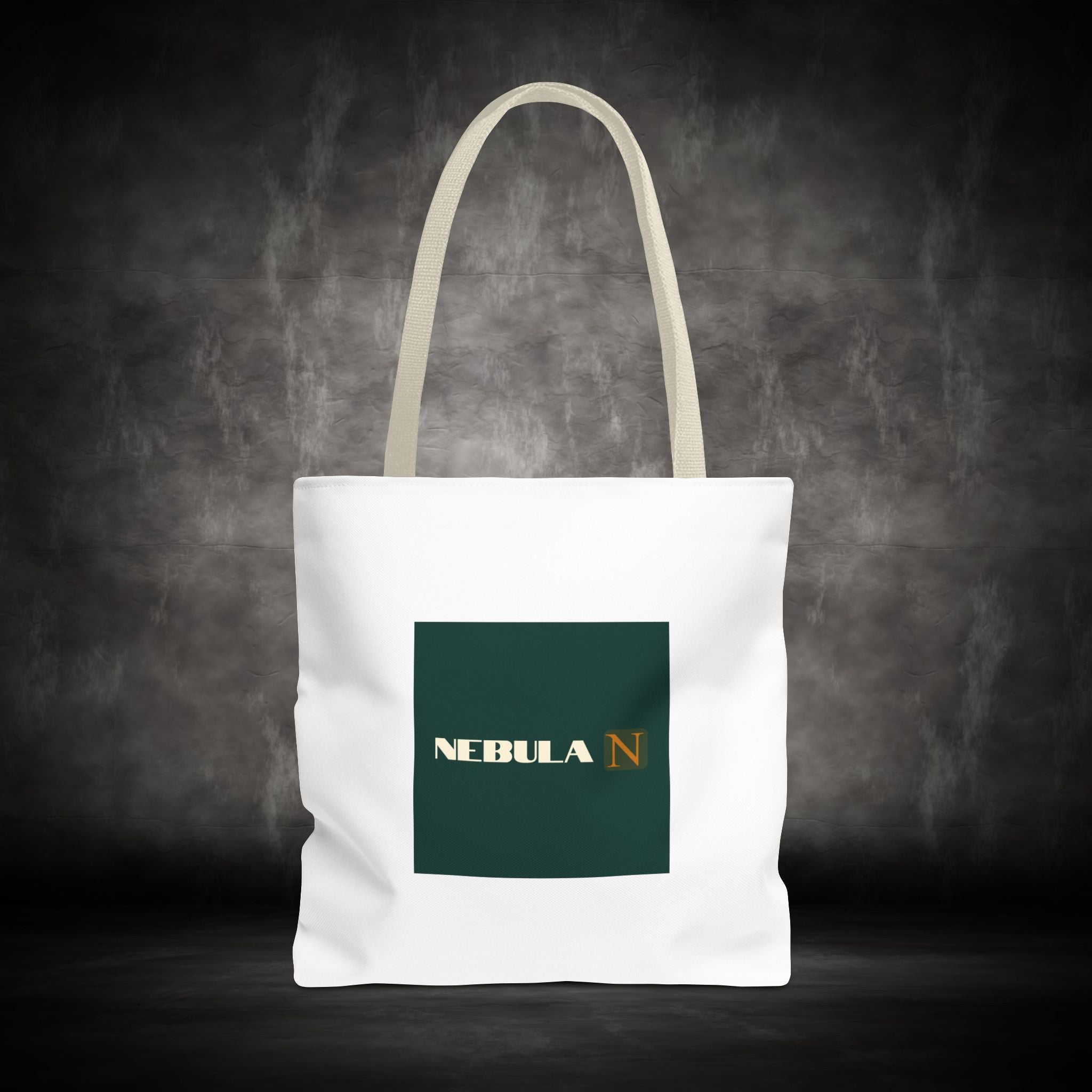 Nebula Line Tote Bag — Green Square Monogram Eco Tote