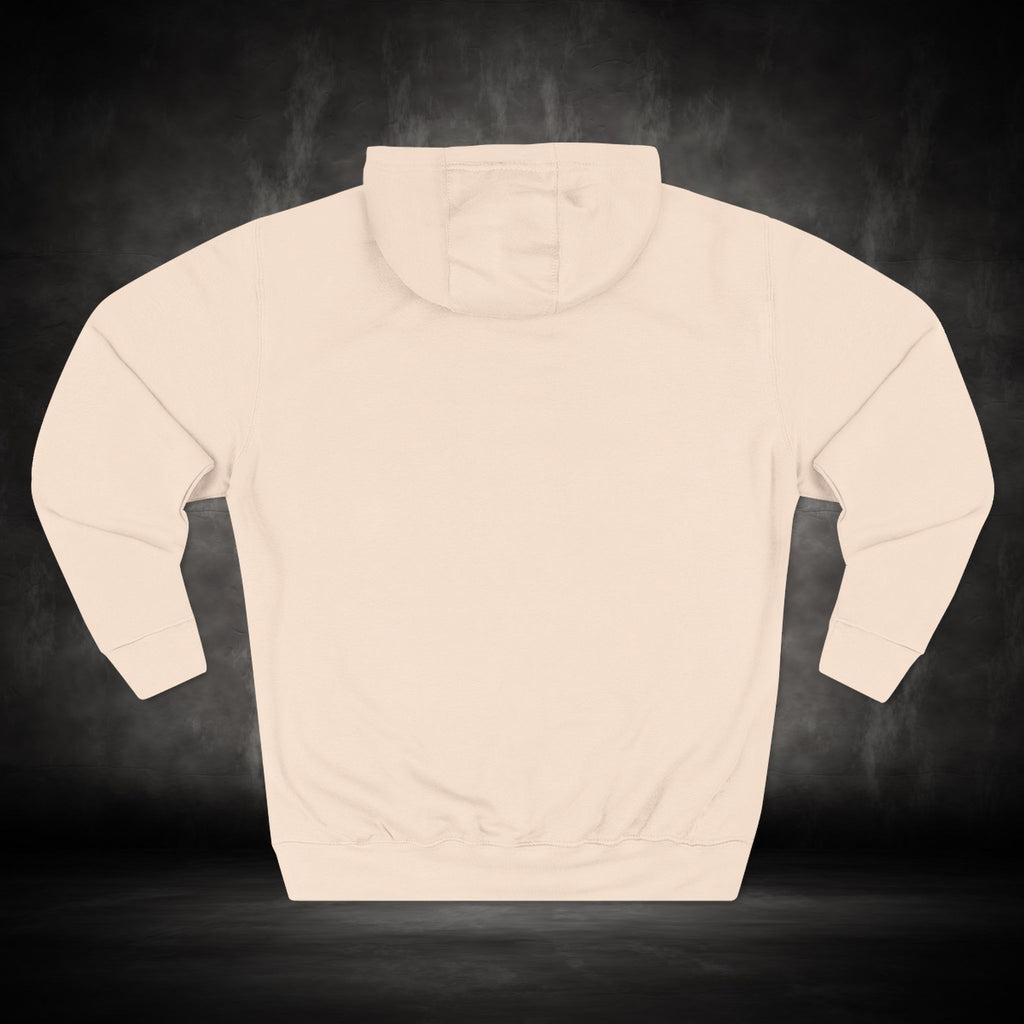 Three-Panel Fleece Hoodie with Embroidered Heart