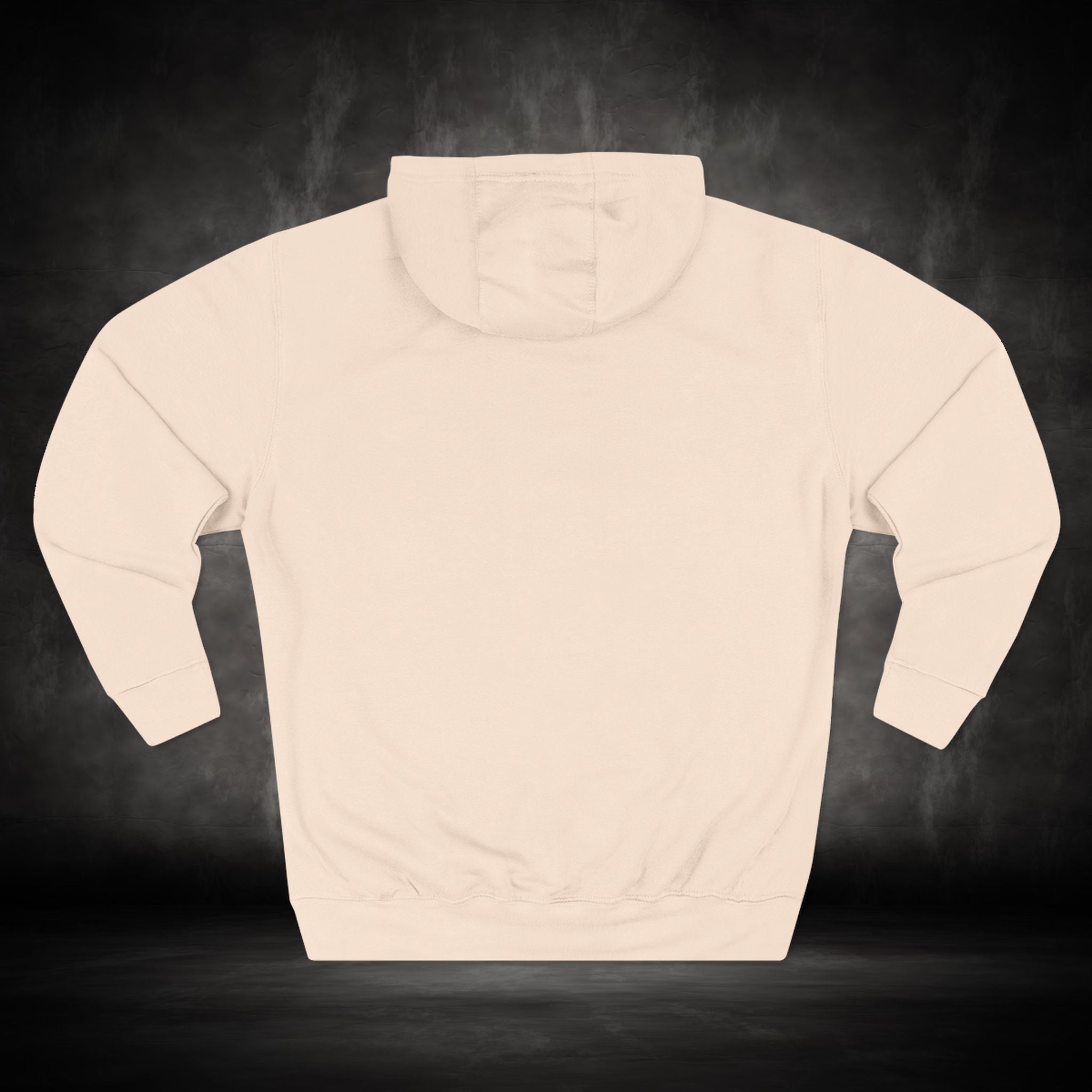 Three-Panel Fleece Hoodie with Embroidered Heart