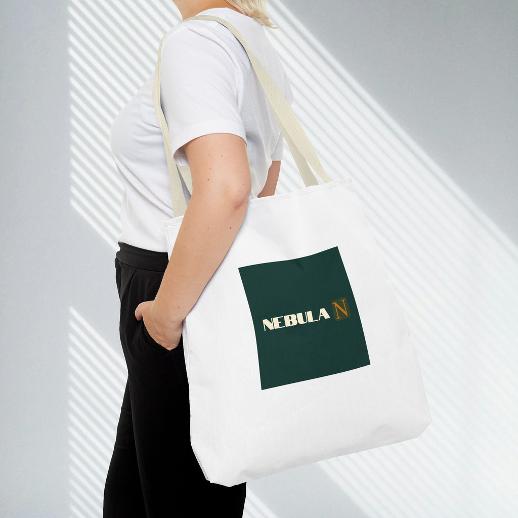 Nebula Line Tote Bag — Green Square Monogram Eco Tote
