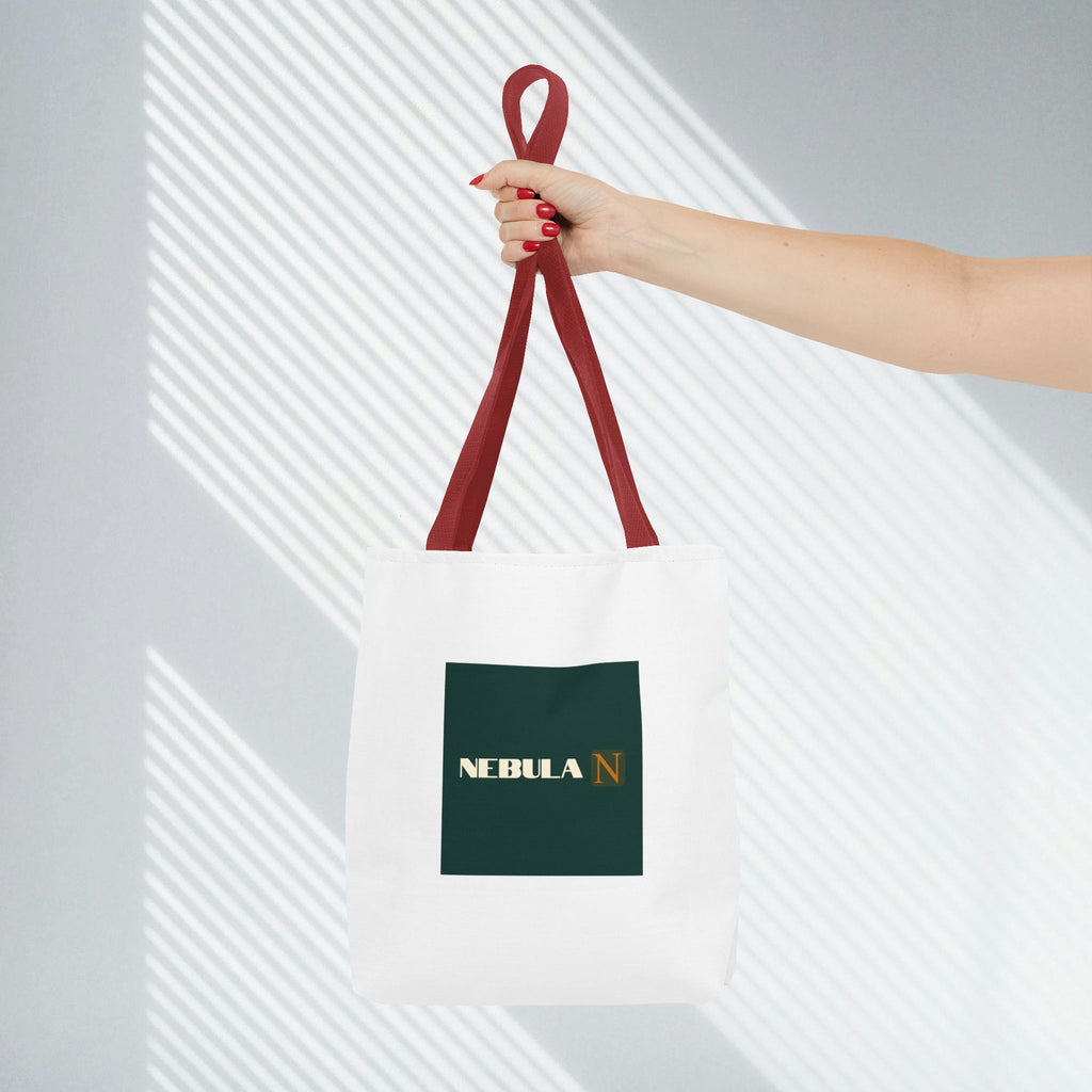 Nebula Line Tote Bag — Green Square Monogram Eco Tote