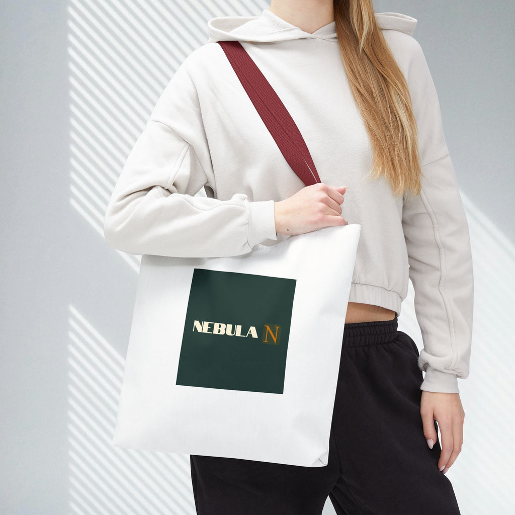 Nebula Line Tote Bag — Green Square Monogram Eco Tote