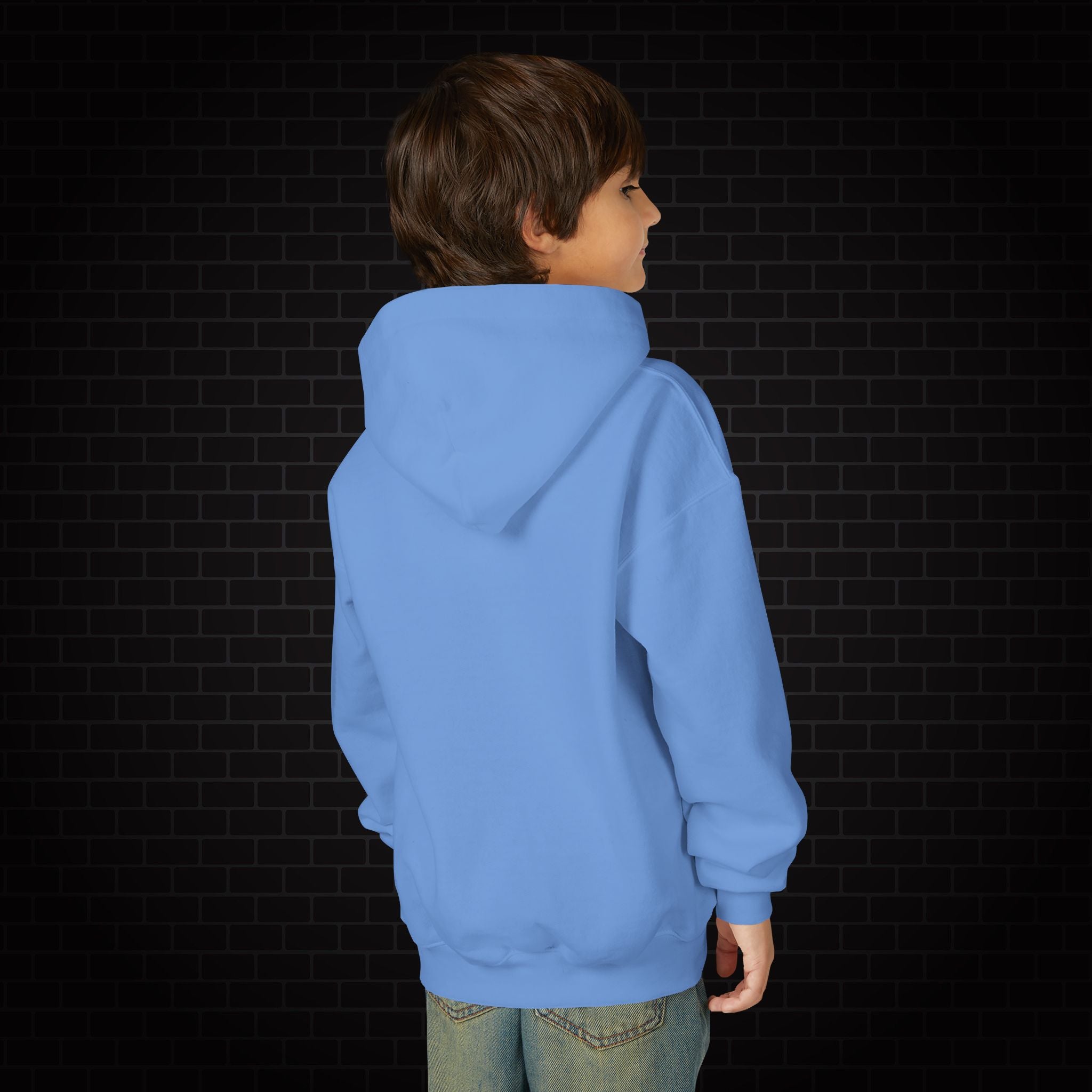 Youth Hoodie — Gamer Sweatshirt with Pixel Heart Patch