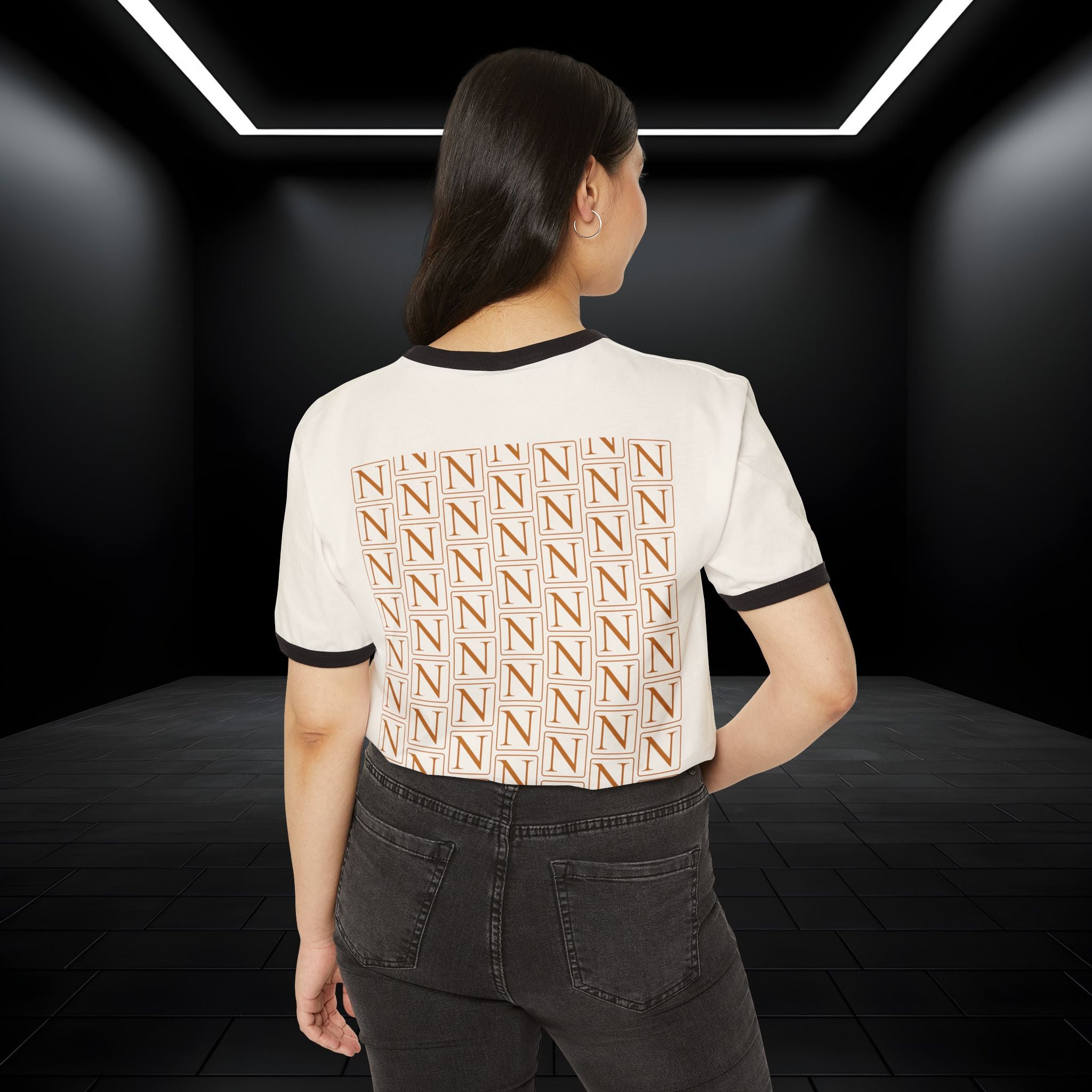 Nebula Line Retro Ringer Crewneck T-Shirt