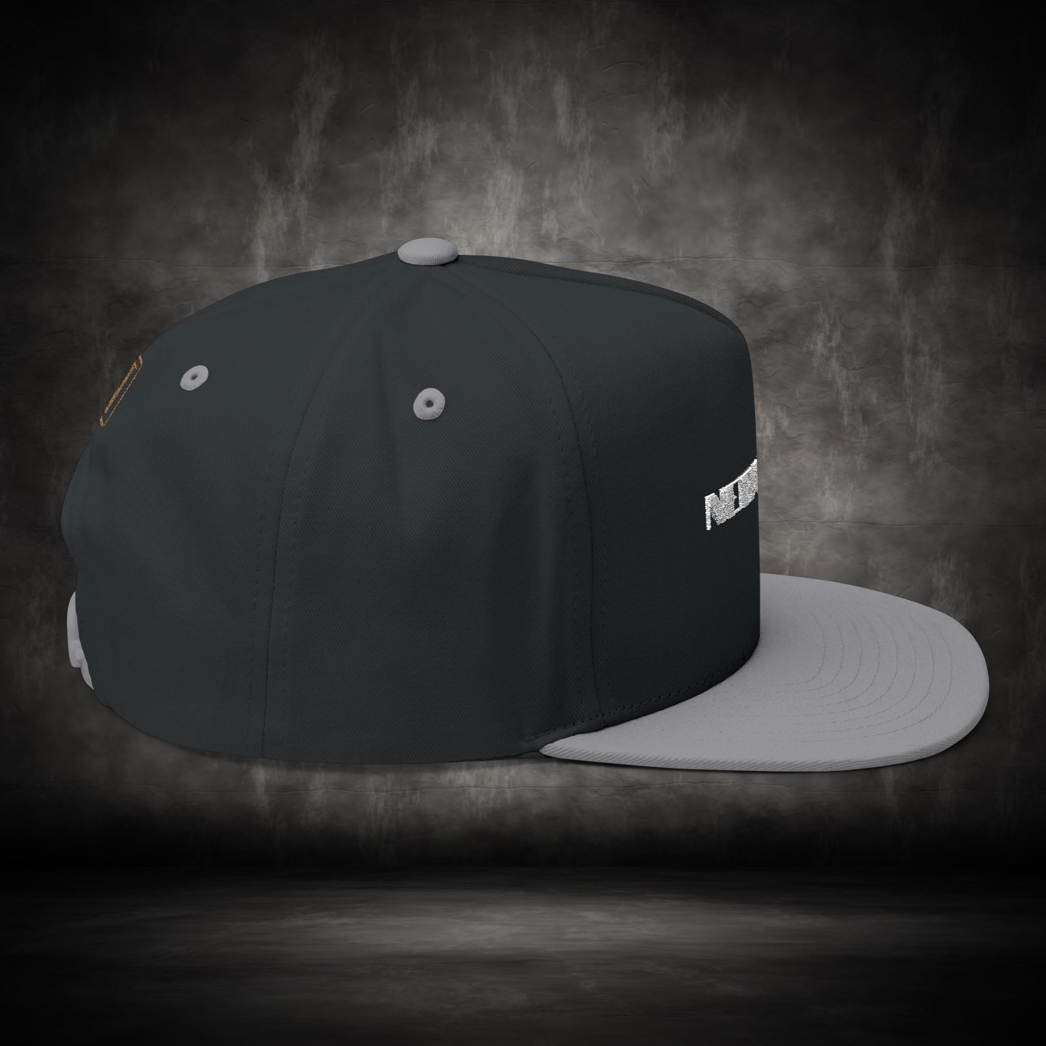 Nebula Line Flat Bill Cap - Embroidered Snapback Hat
