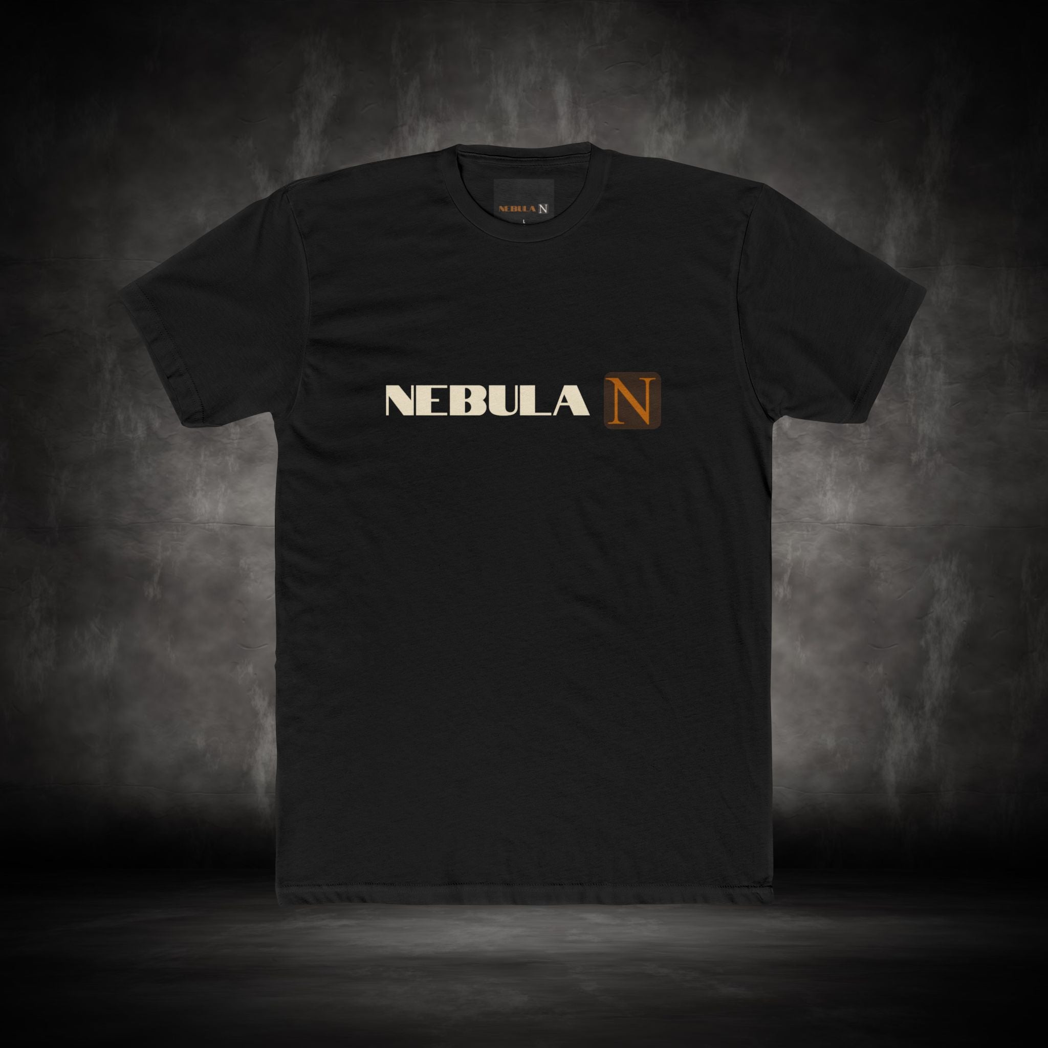 Nebula Line Minimalist Designer Cotton Crew T-Shirt