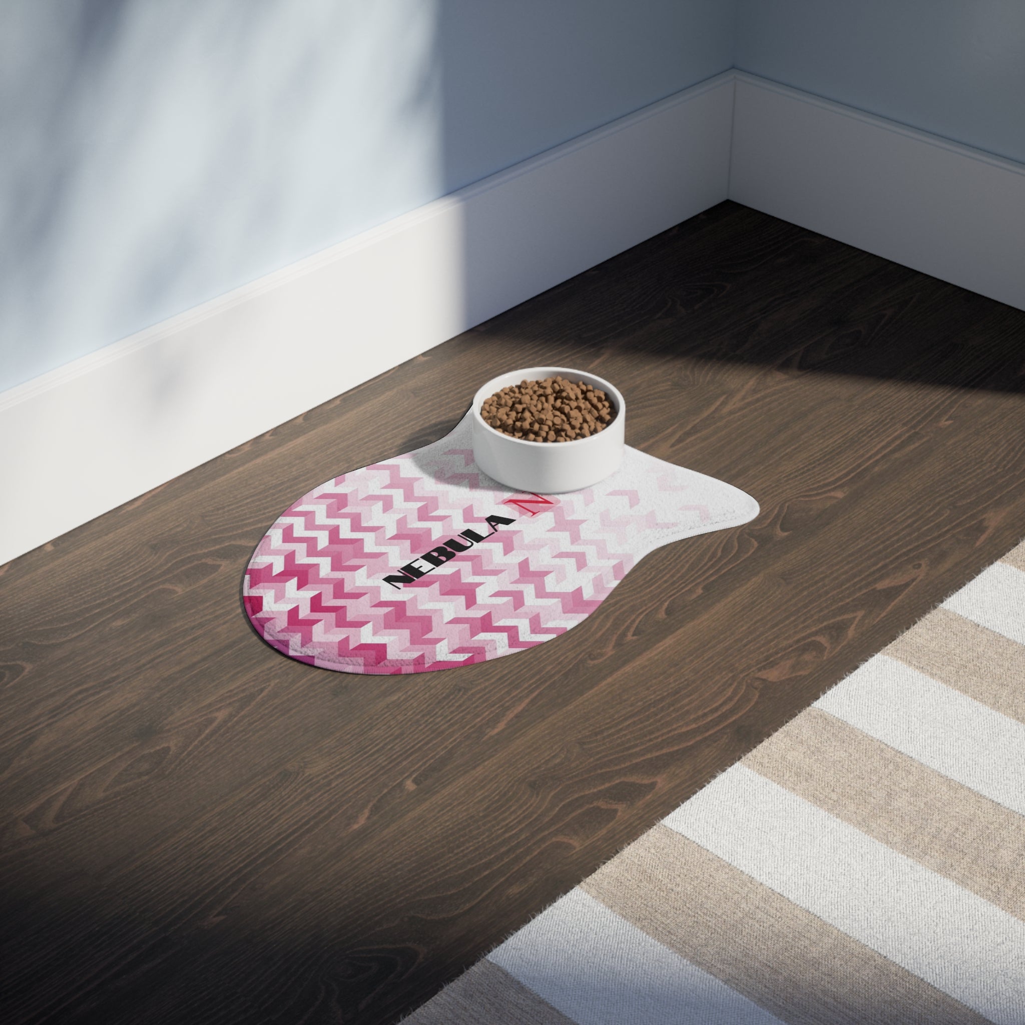 Nebula Shaped Pet Feeding Mat — Non-Slip Dog & Cat Food Bowl Placemat
