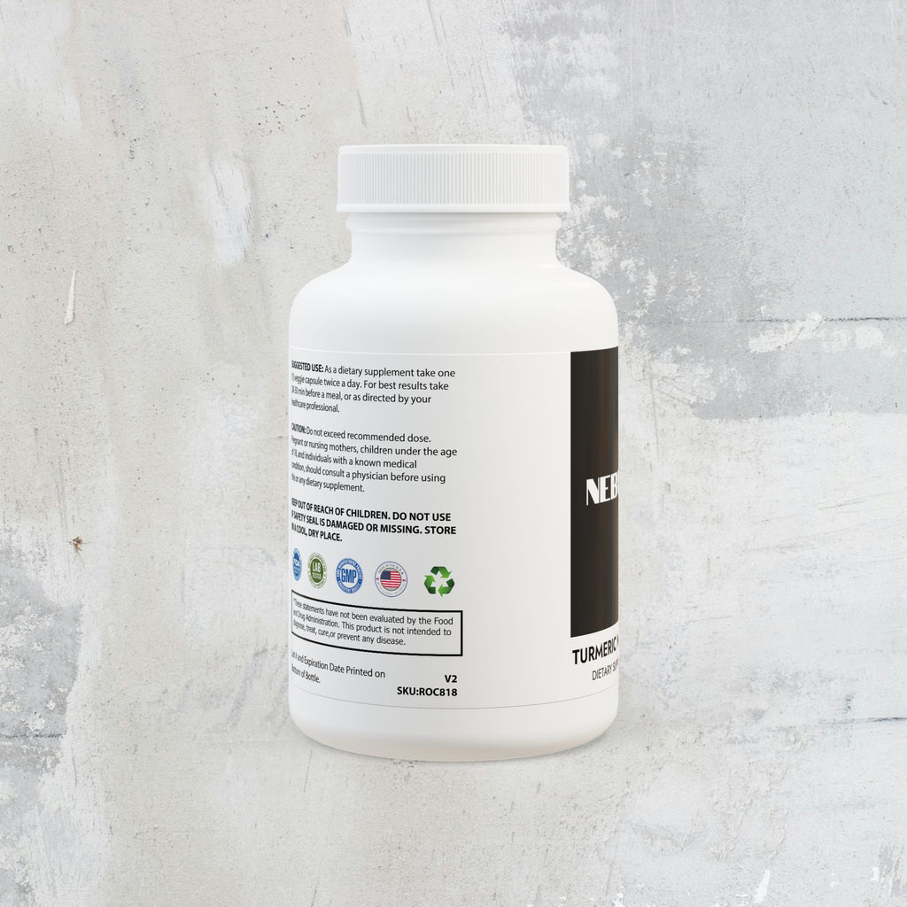 Nebula Turmeric with BioPerine® (Black Pepper Fruit Extract) Supplement (60 Capsules)