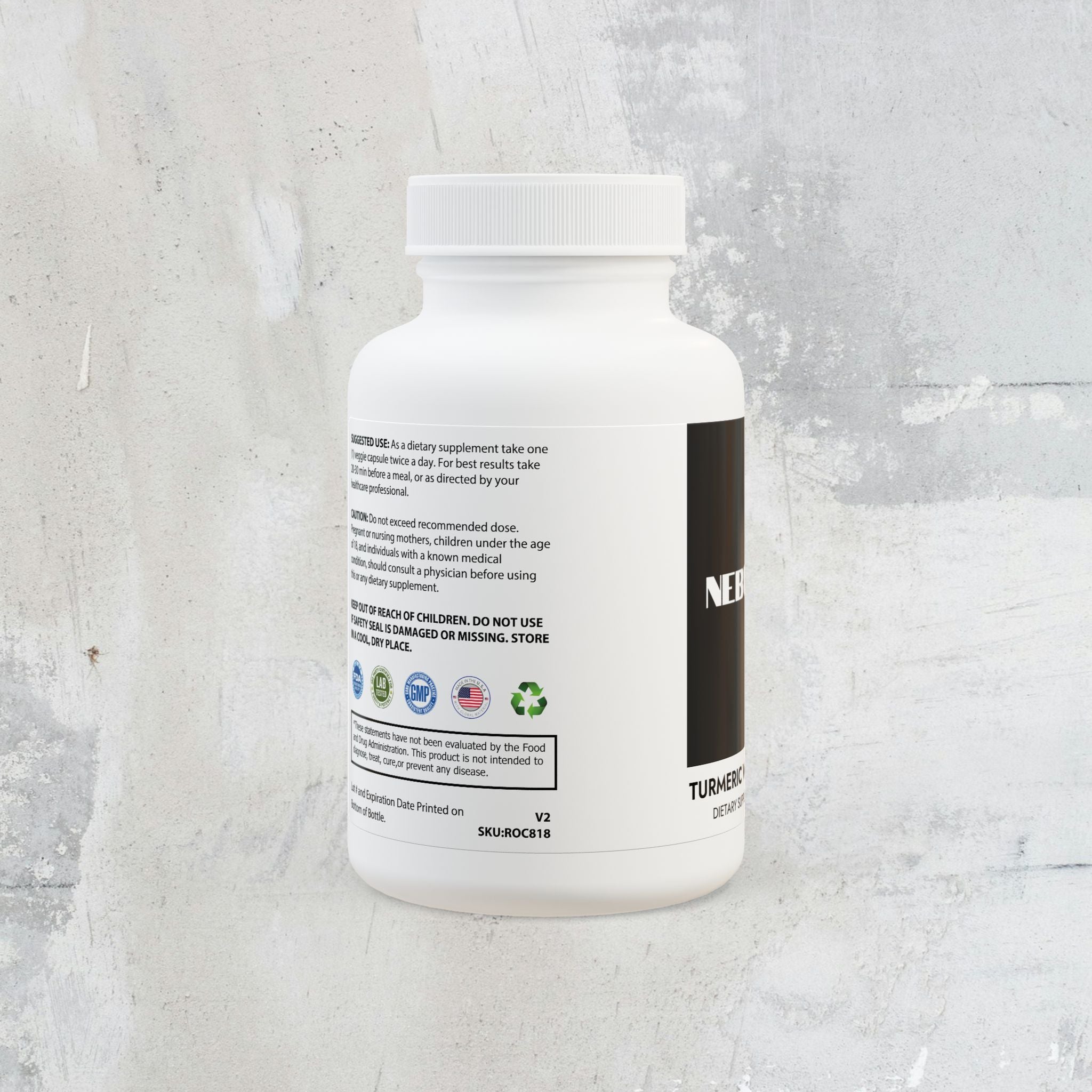 Nebula Turmeric with BioPerine® (Black Pepper Fruit Extract) Supplement (60 Capsules)