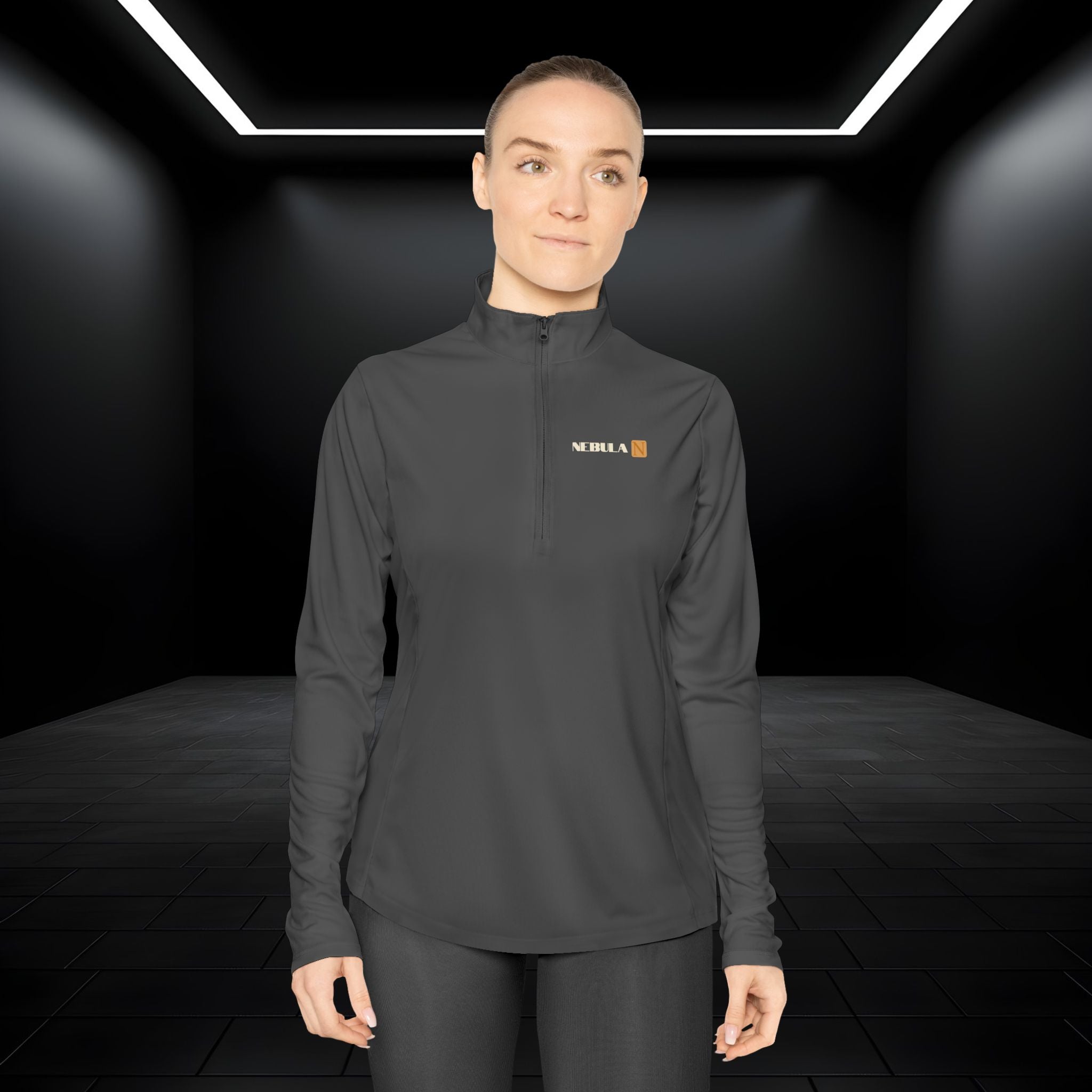 Nebula Line Ladies Designer Quarter-Zip Pullover