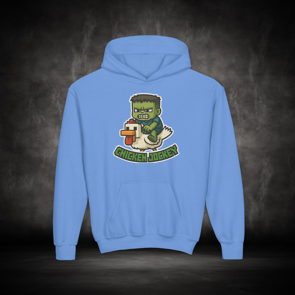 Youth Hoodie — "Chicken Jockey" Minecraft Kids Hooded Sweatshirt