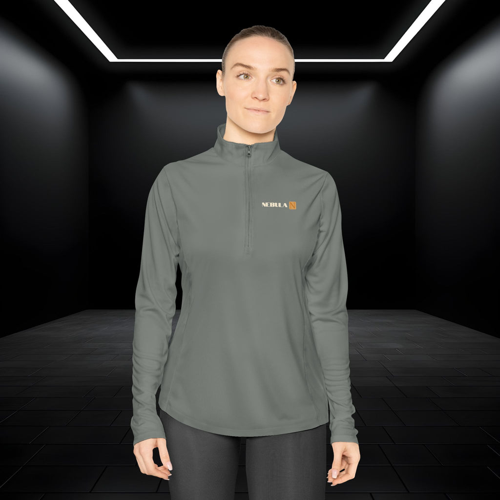 Nebula Line Ladies Designer Quarter-Zip Pullover