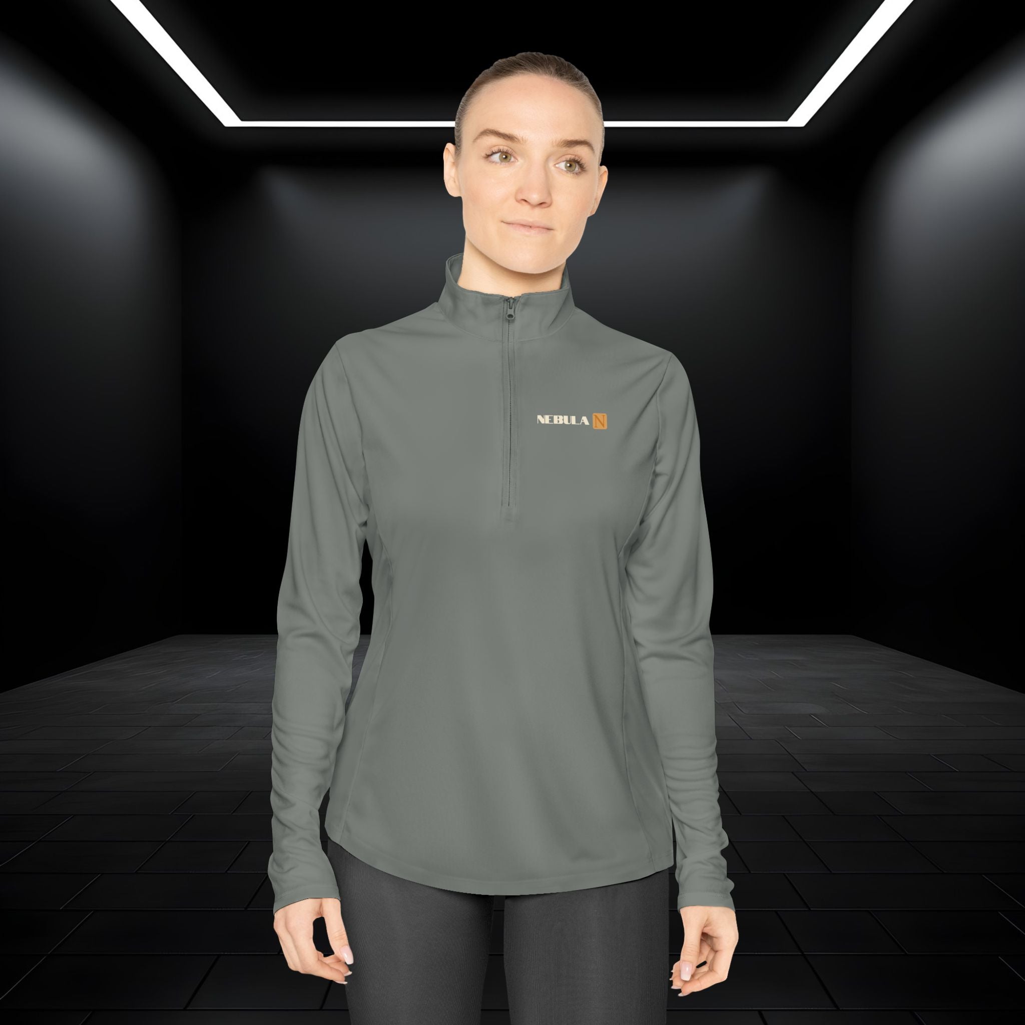 Nebula Line Ladies Designer Quarter-Zip Pullover