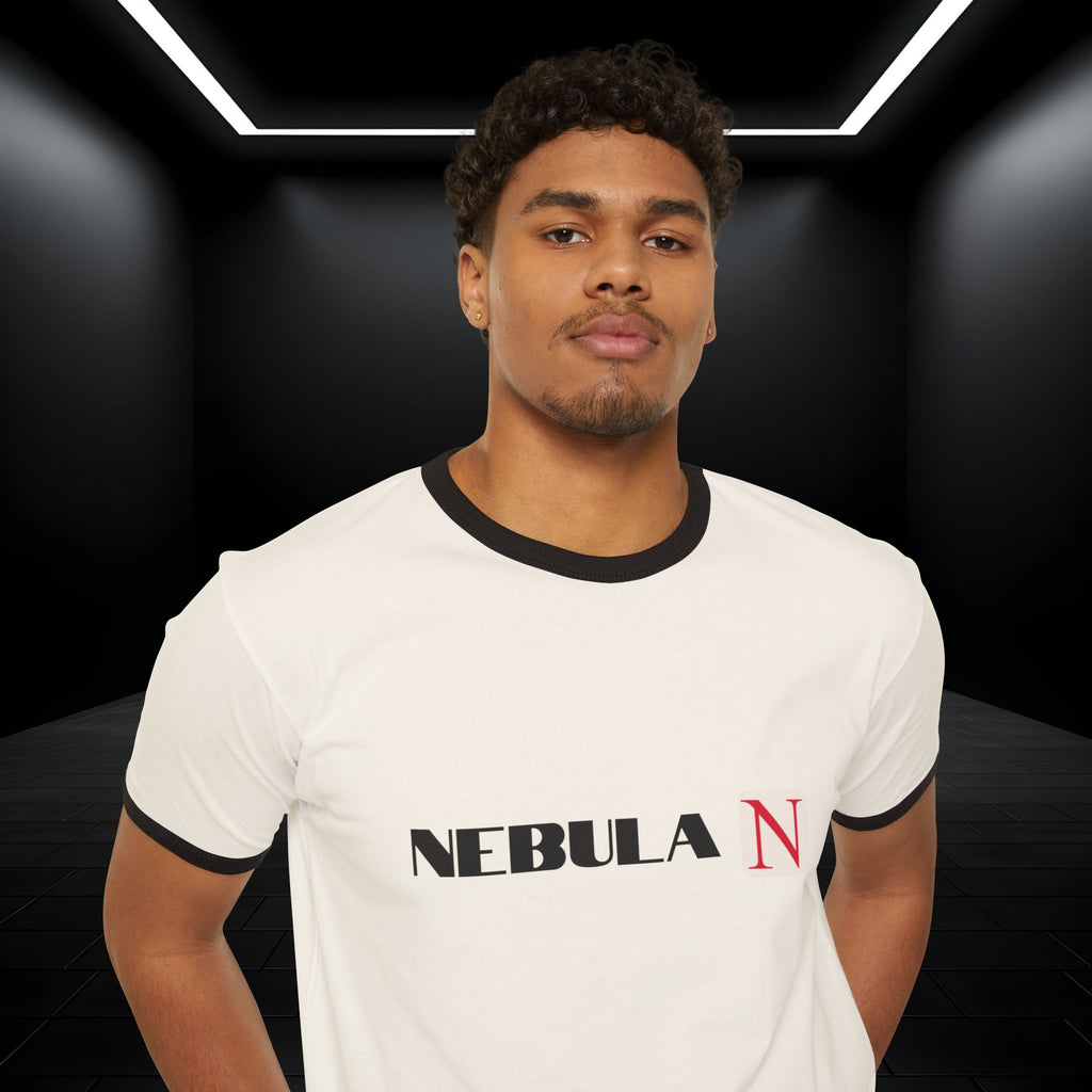 Nebula Line Retro Ringer Crewneck T-Shirt