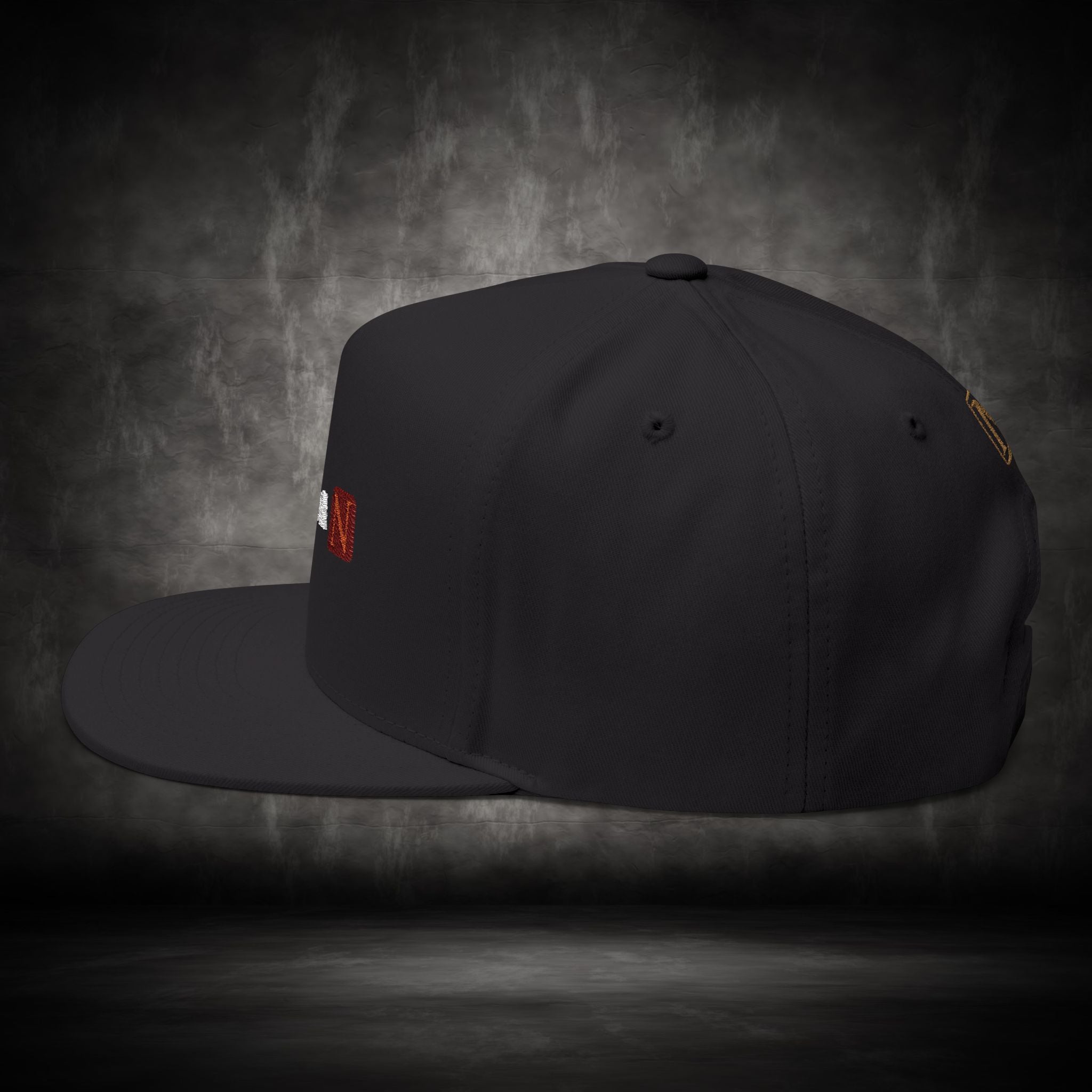 Nebula Line Flat Bill Cap - Embroidered Snapback Hat