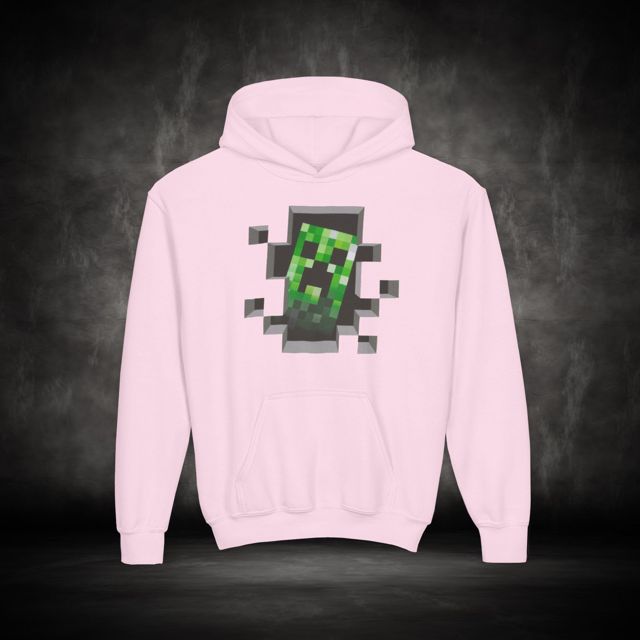 Youth Hoodie — Minecraft Creeper Gaming Sweatshirt