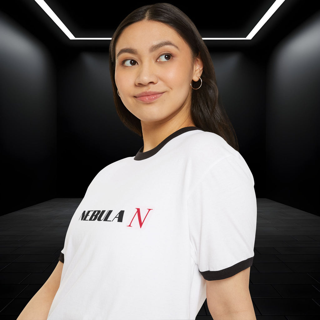 Nebula Line Retro Ringer Crewneck T-Shirt