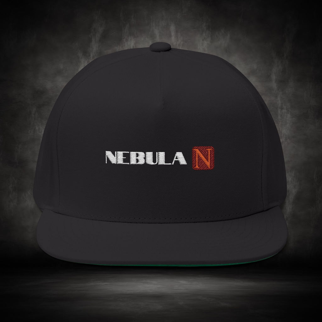 Nebula Line Flat Bill Cap - Embroidered Snapback Hat