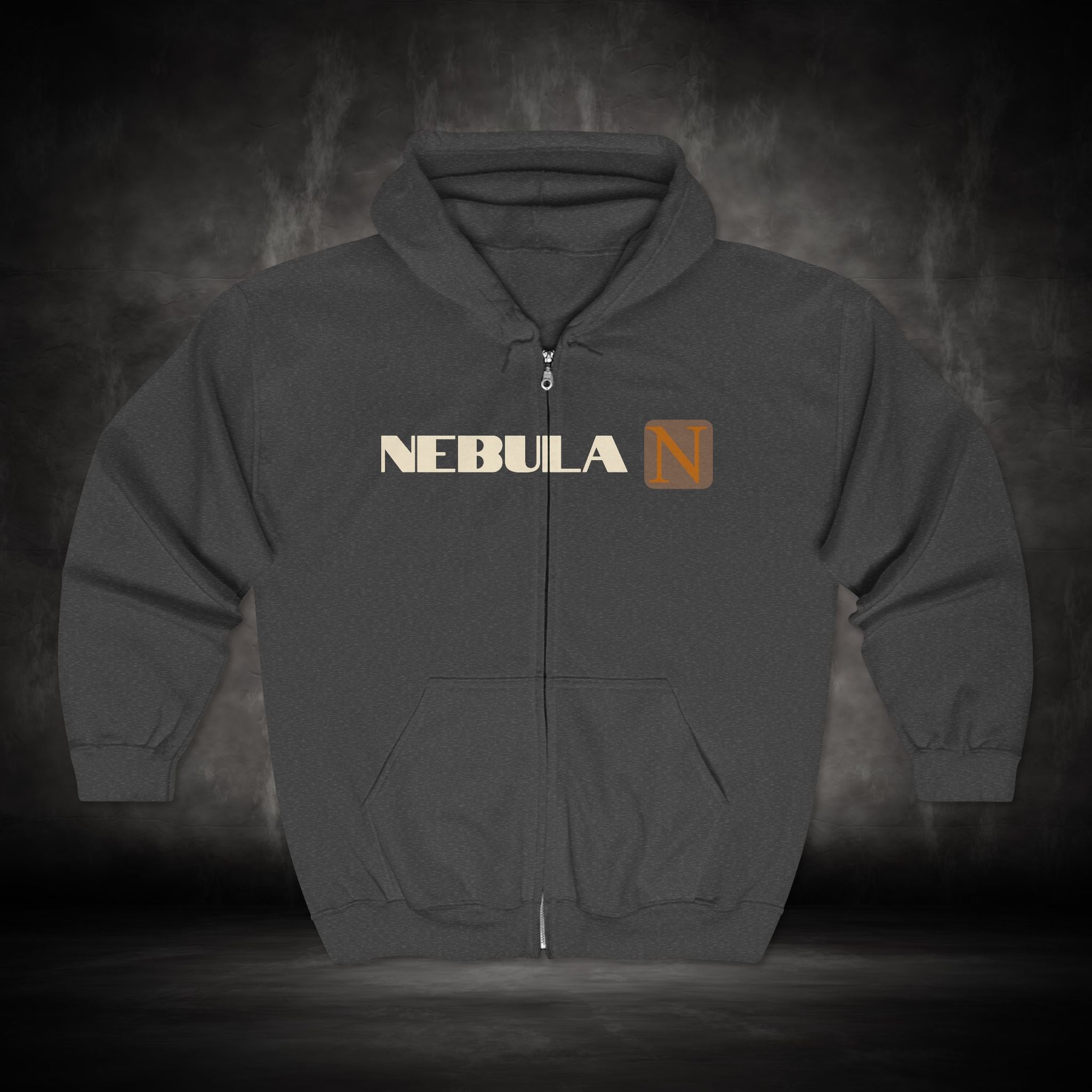 Nebula Line Embroidered Designer Zip Hoodie