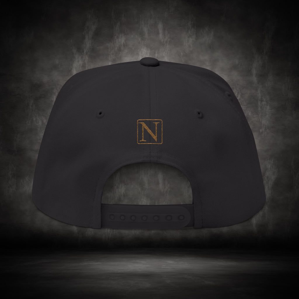 Nebula Line Flat Bill Cap - Embroidered Snapback Hat