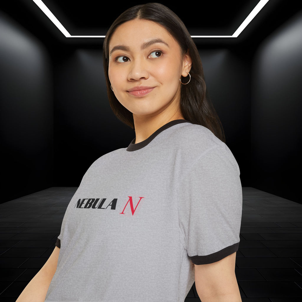 Nebula Line Retro Ringer Crewneck T-Shirt