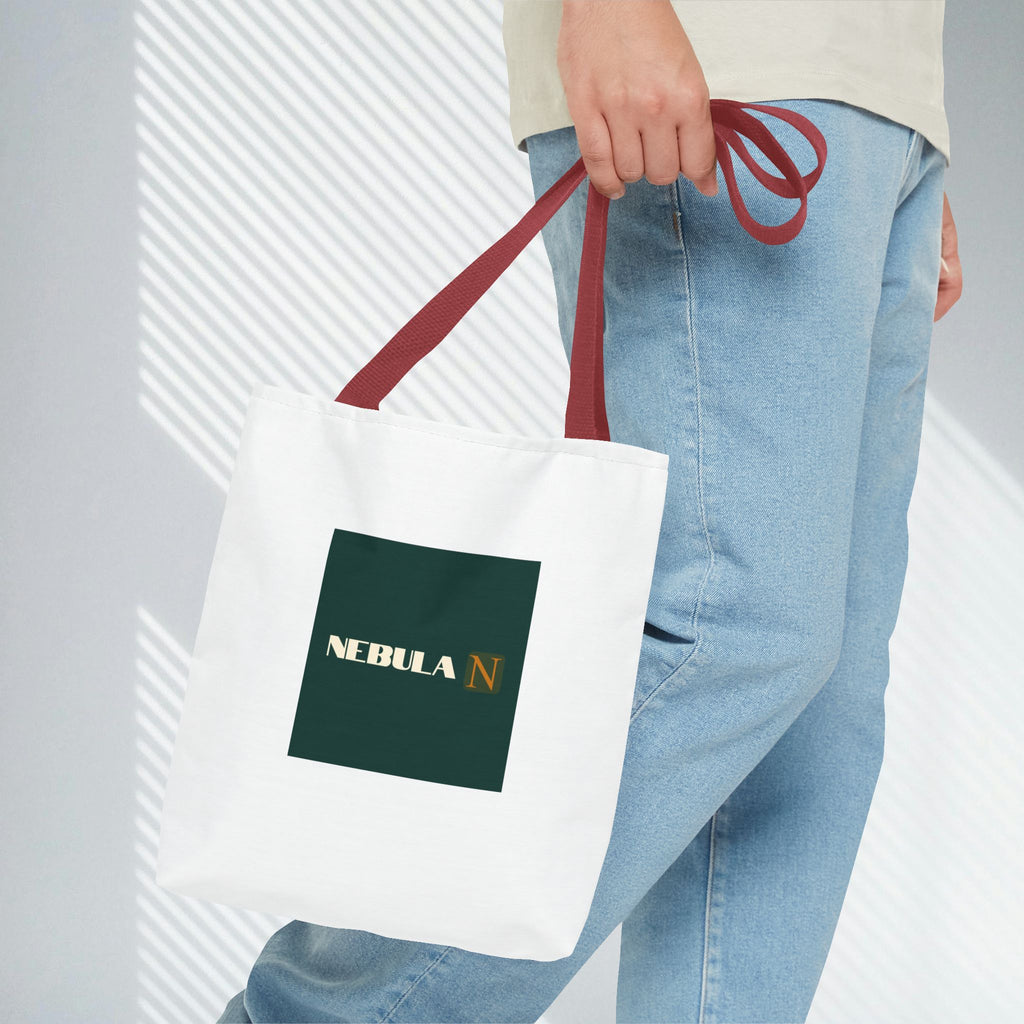 Nebula Line Tote Bag — Green Square Monogram Eco Tote