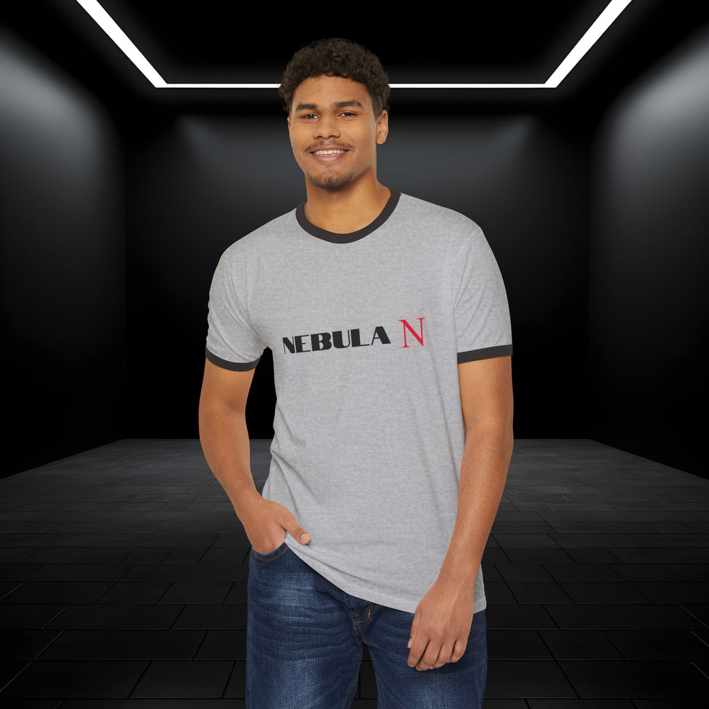 Nebula Line Retro Ringer Crewneck T-Shirt