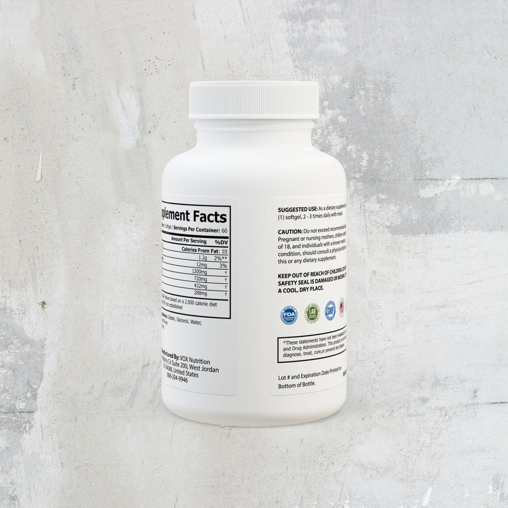 Nebula Omega 3 Fish Oil Supplement (60 Softgels)