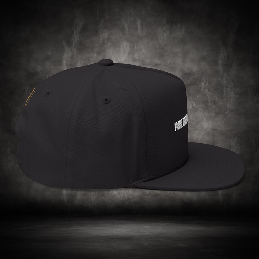 Nebula Line Flat Bill Cap - Embroidered Snapback Hat