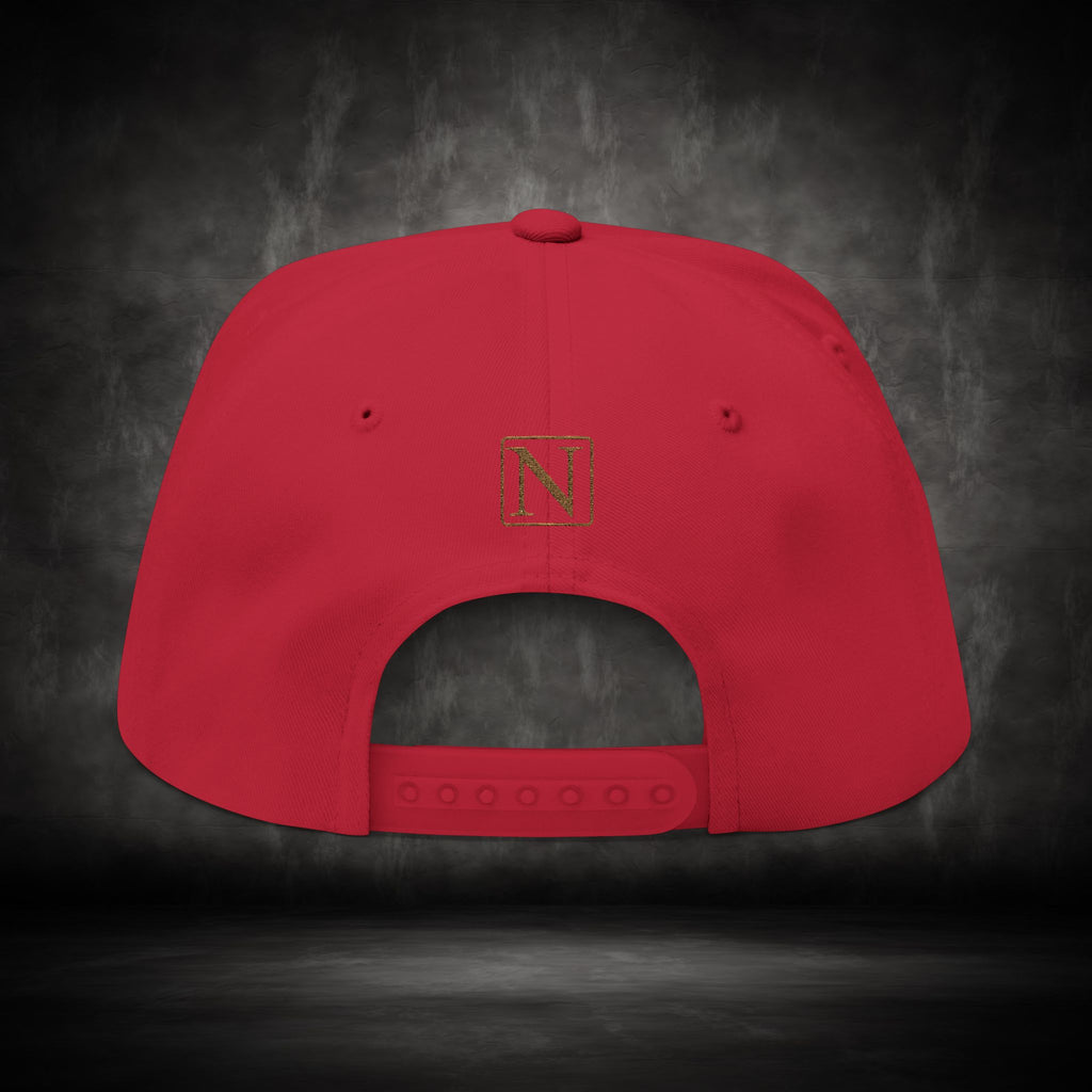Nebula Line Flat Bill Cap - Embroidered Snapback Hat