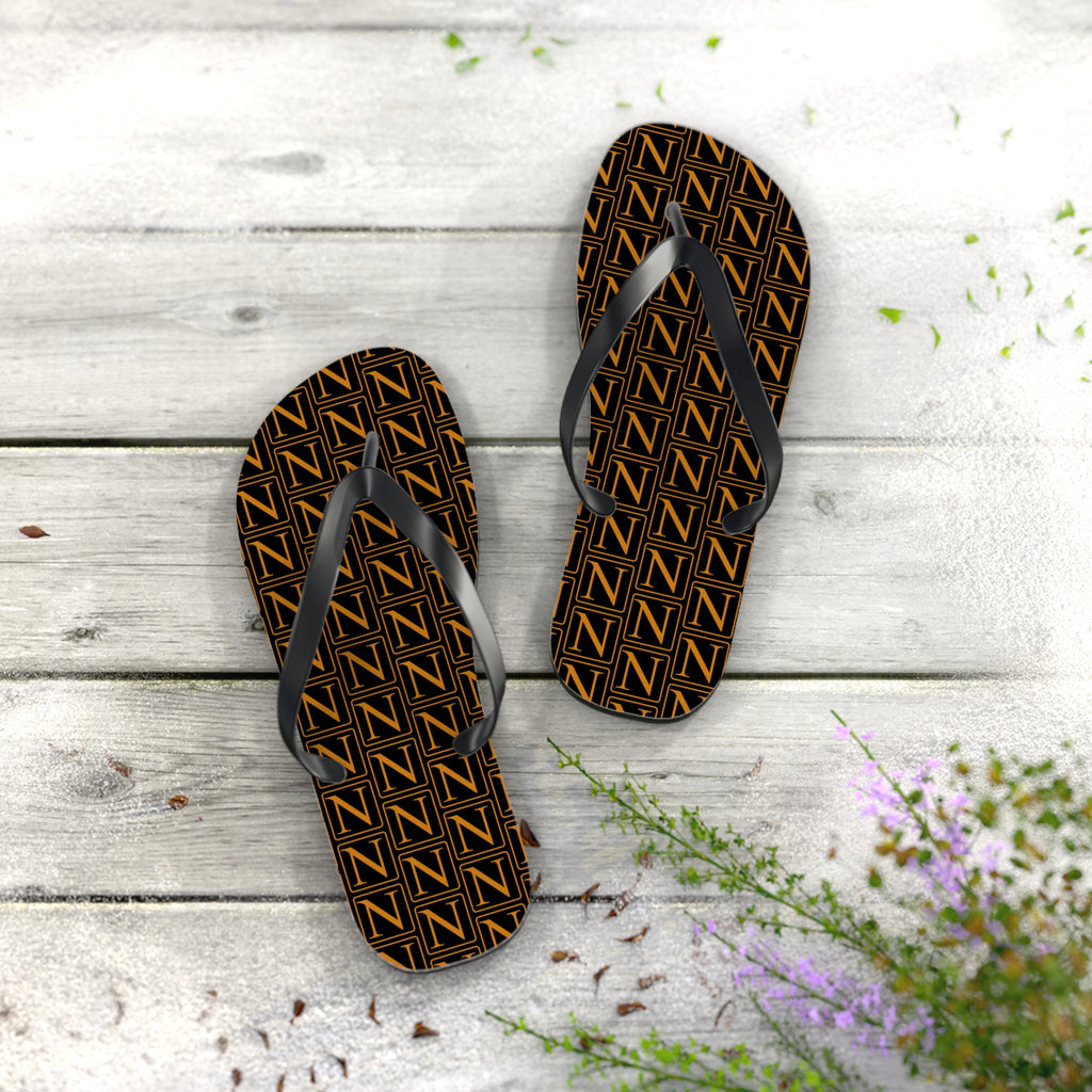 Nebula Line Limited Edition Black and Gold Flip Flops