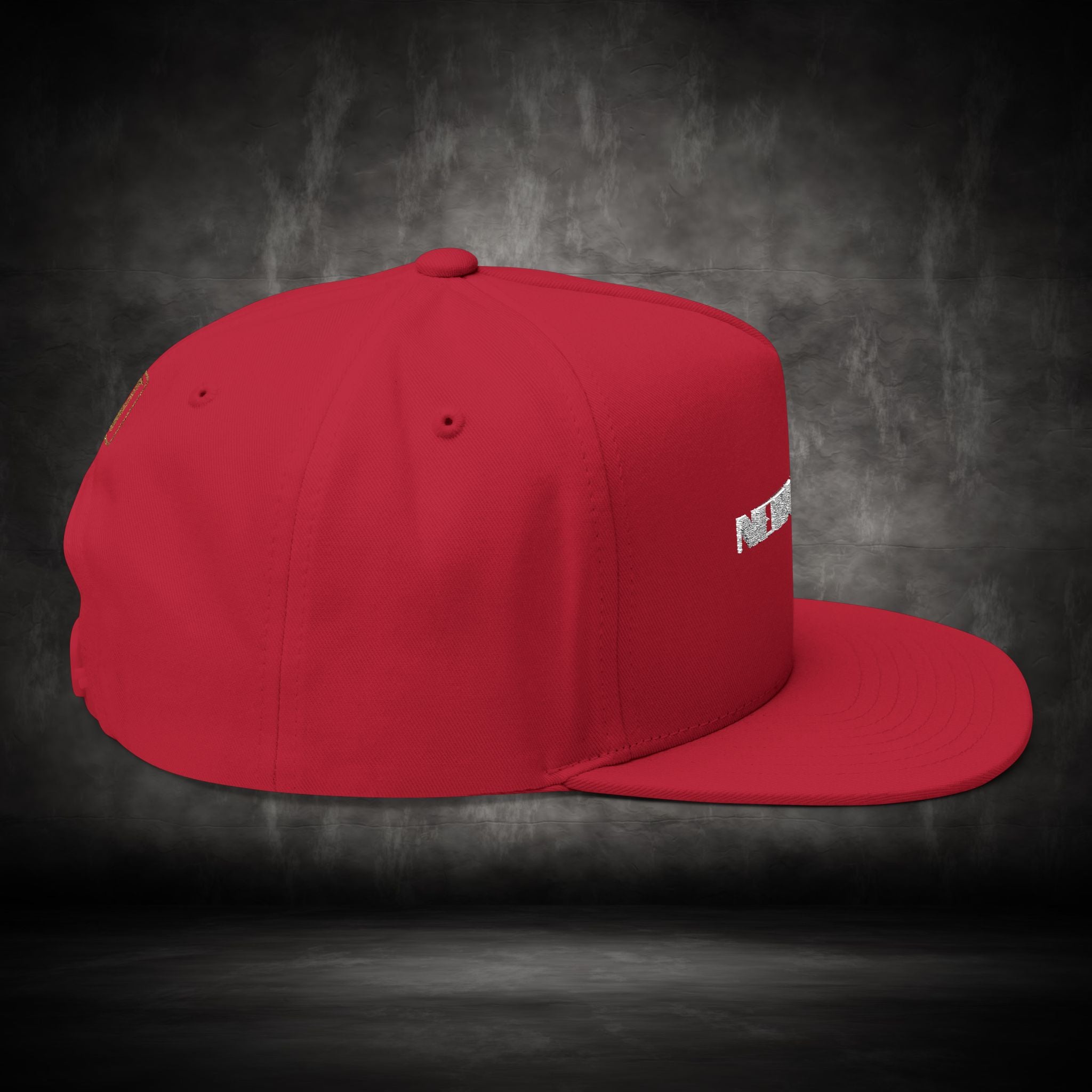 Nebula Line Flat Bill Cap - Embroidered Snapback Hat