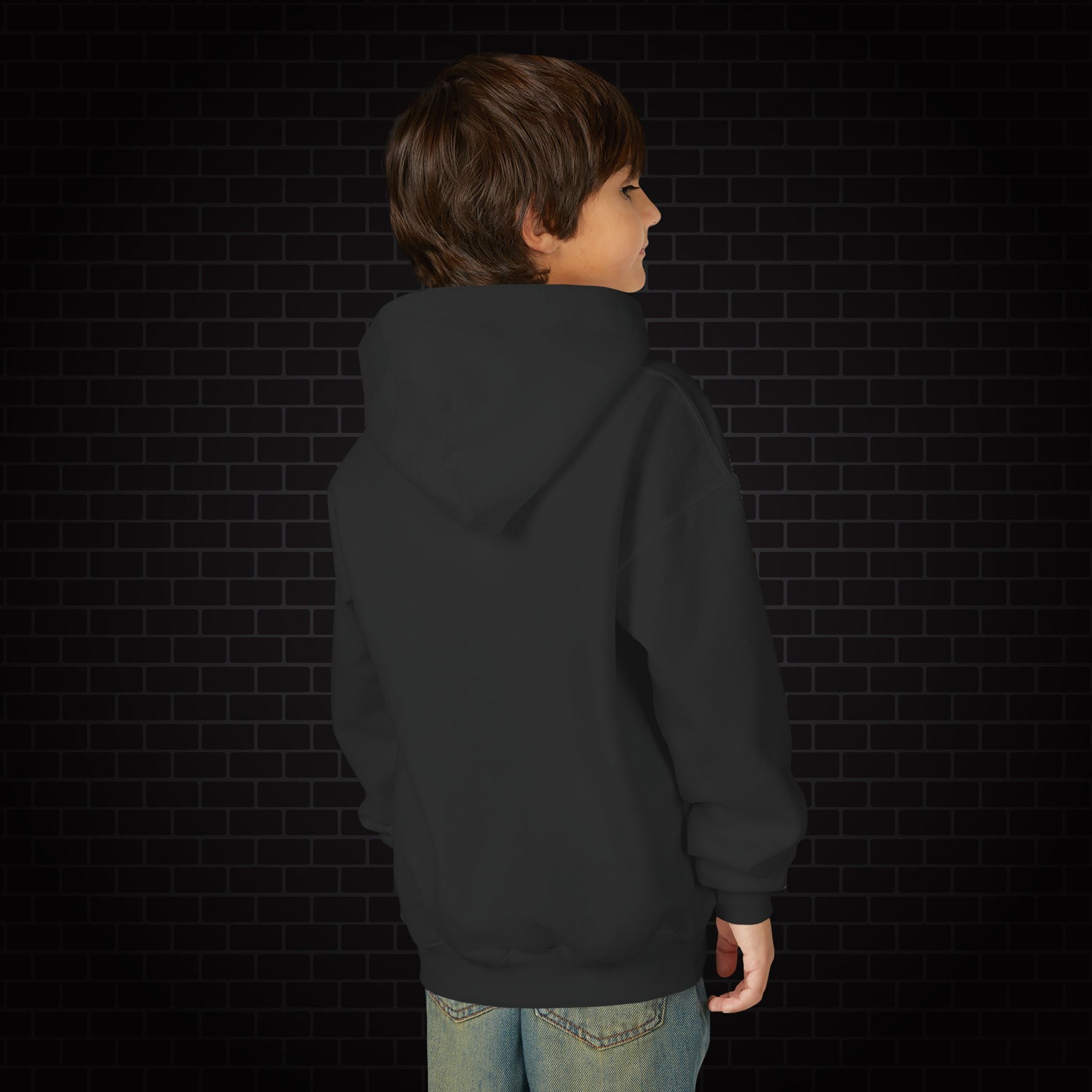 Youth Hoodie — Gamer Sweatshirt with Pixel Heart Patch