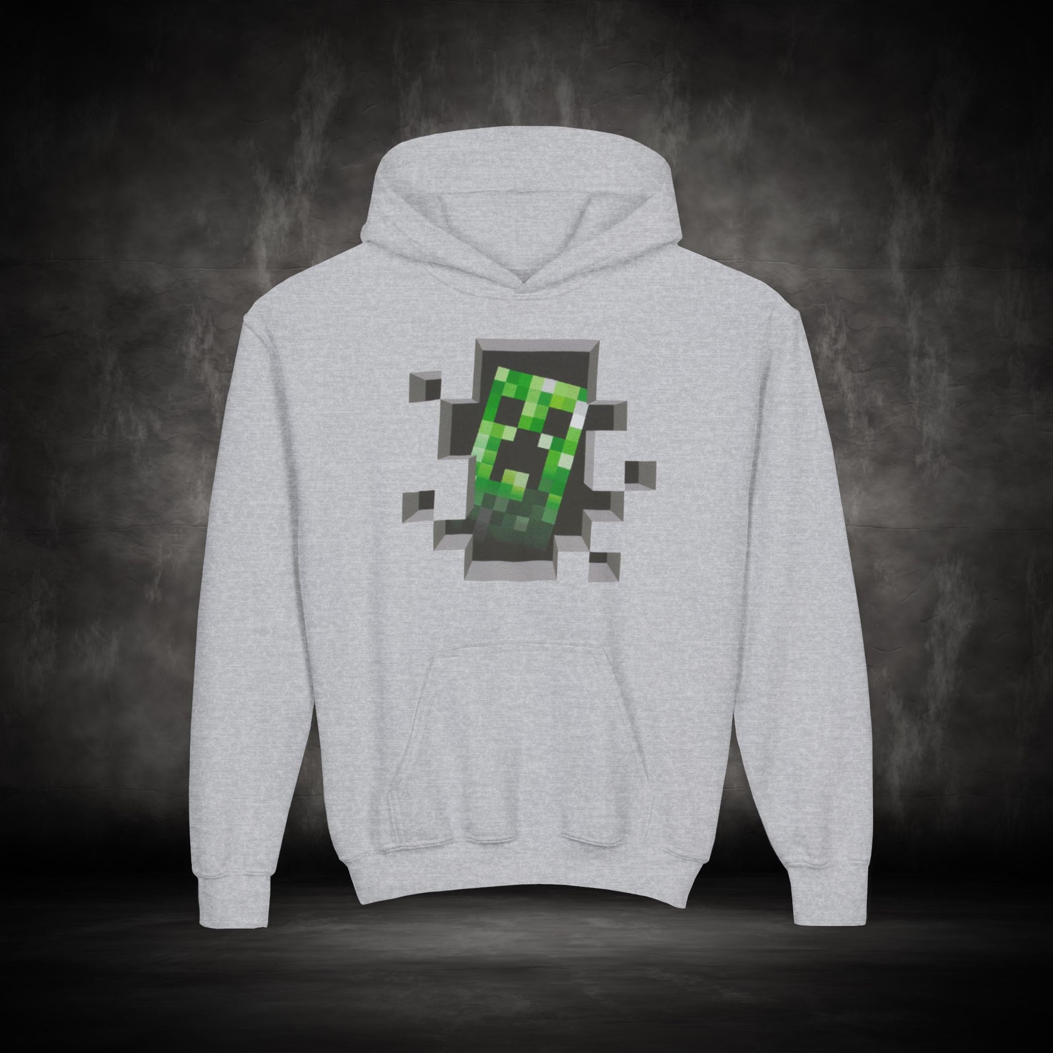 Youth Hoodie — Minecraft Creeper Gaming Sweatshirt