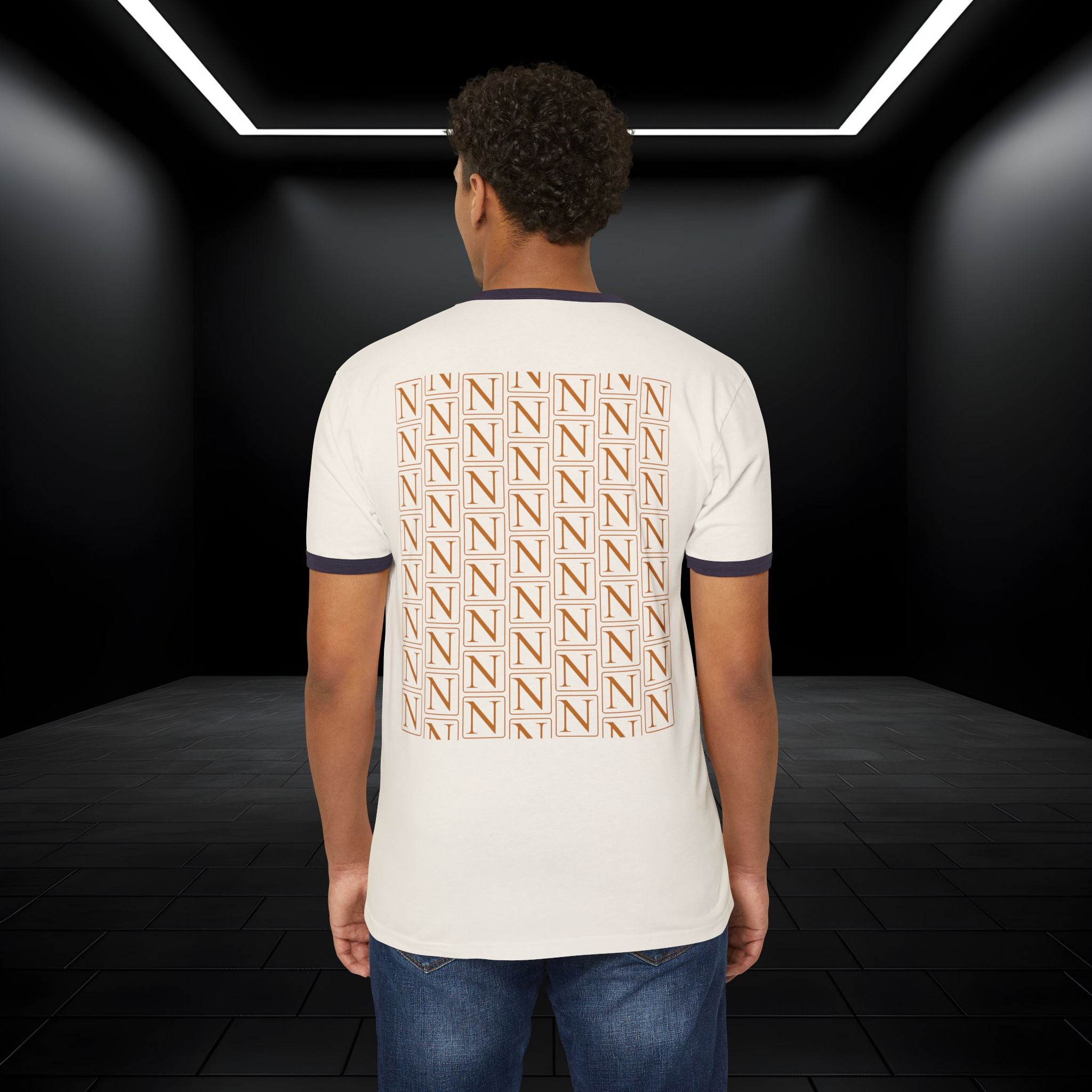 Nebula Line Retro Ringer Crewneck T-Shirt