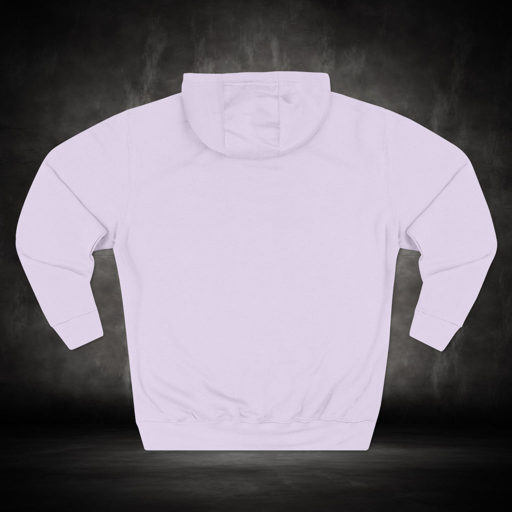 Three-Panel Fleece Hoodie with Embroidered Heart