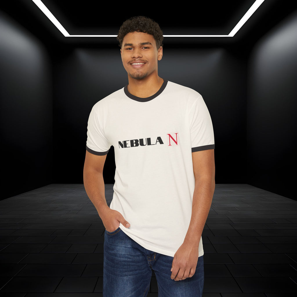 Nebula Line Retro Ringer Crewneck T-Shirt