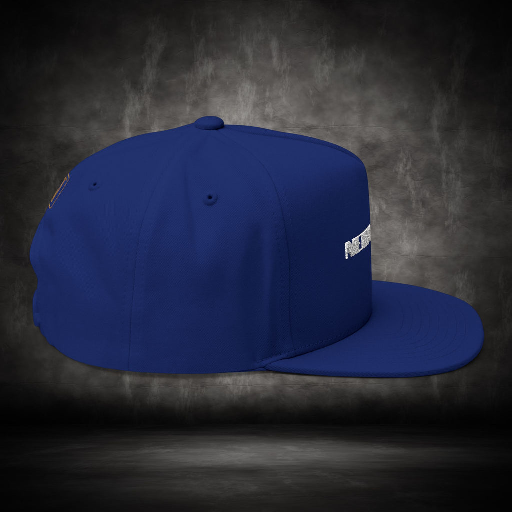 Nebula Line Flat Bill Cap - Embroidered Snapback Hat