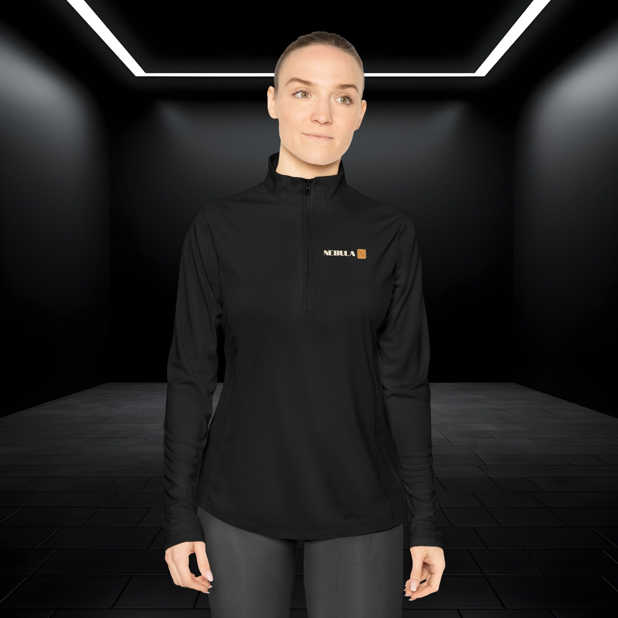 Nebula Line Ladies Designer Quarter-Zip Pullover