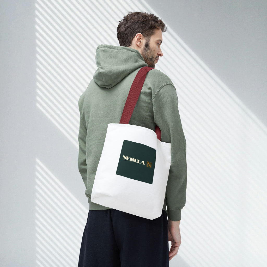 Nebula Line Tote Bag — Green Square Monogram Eco Tote