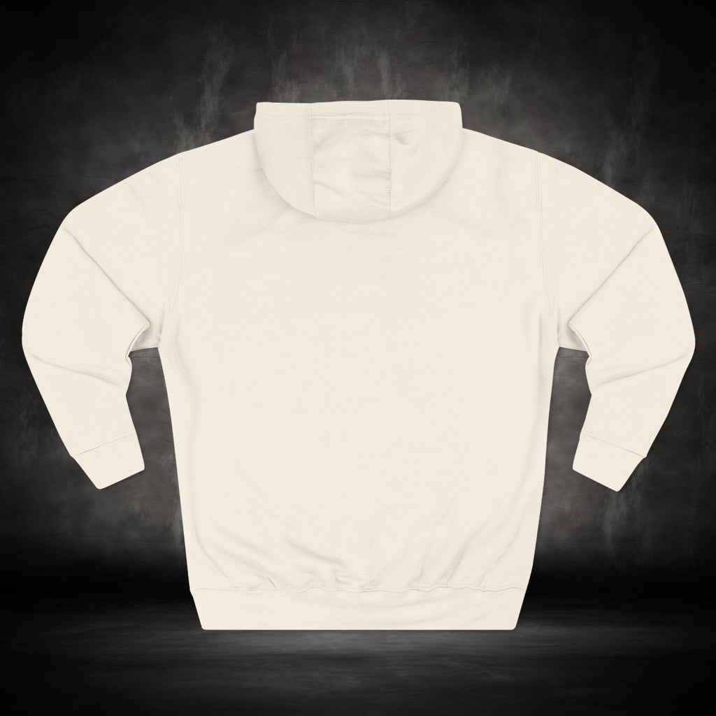 Three-Panel Fleece Hoodie with Embroidered Heart