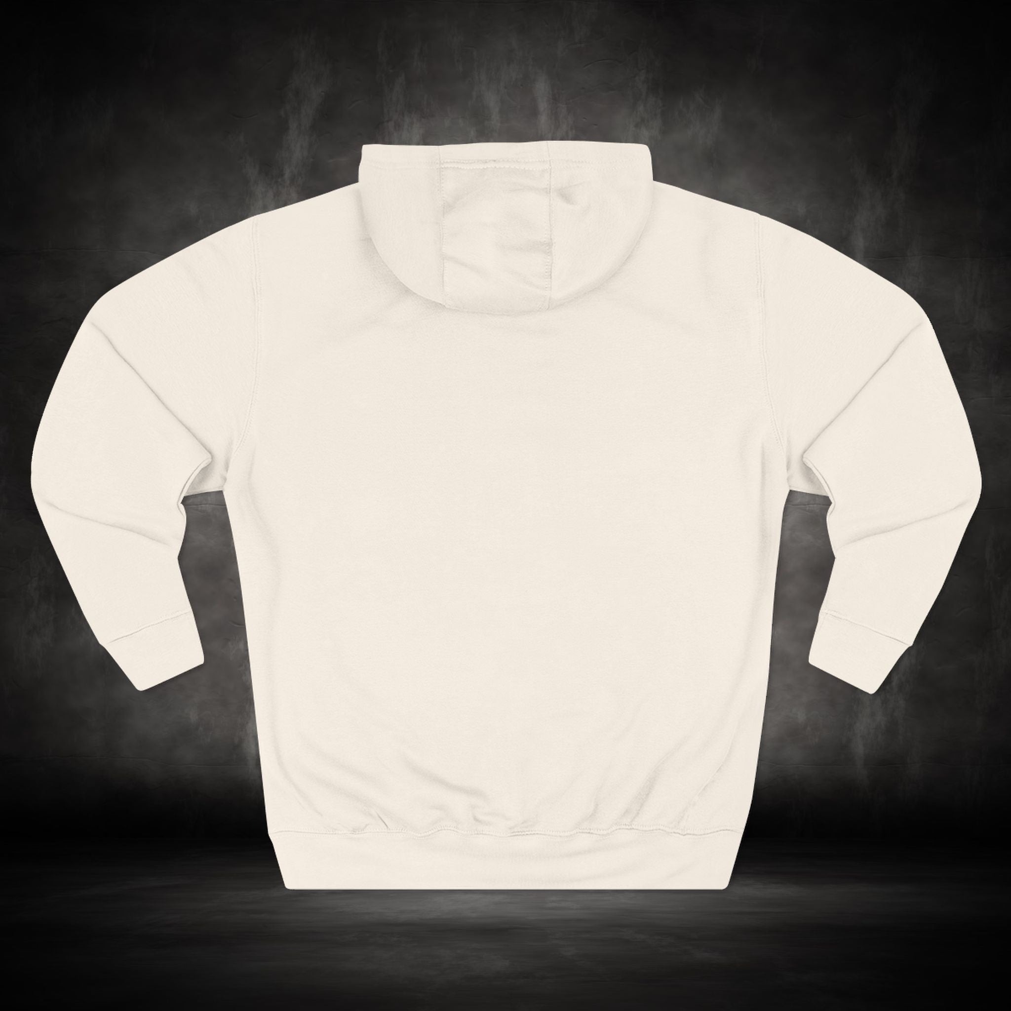 Three-Panel Fleece Hoodie with Embroidered Heart