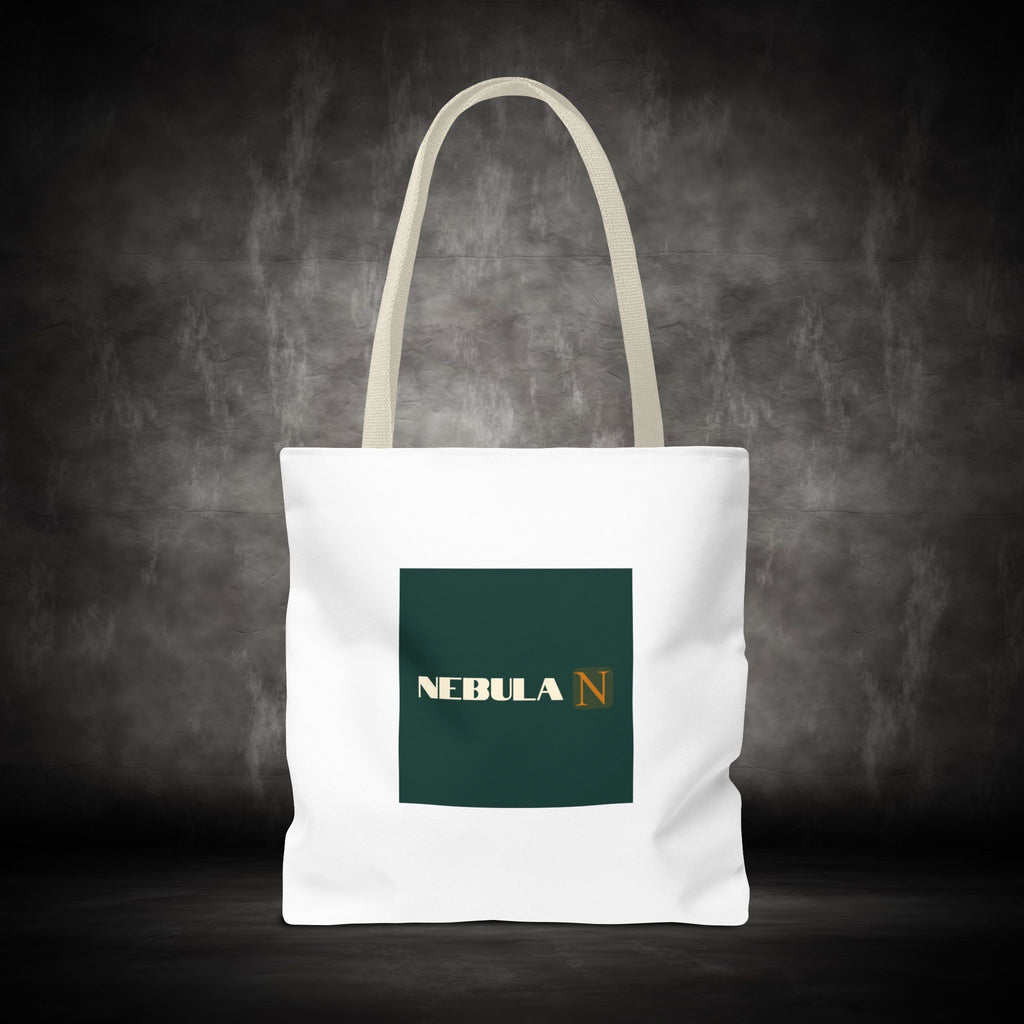 Nebula Line Tote Bag — Green Square Monogram Eco Tote