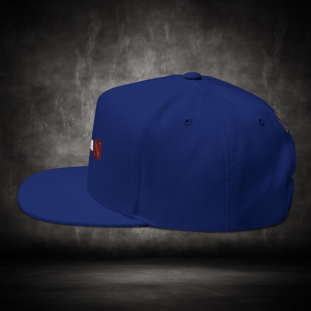 Nebula Line Flat Bill Cap - Embroidered Snapback Hat